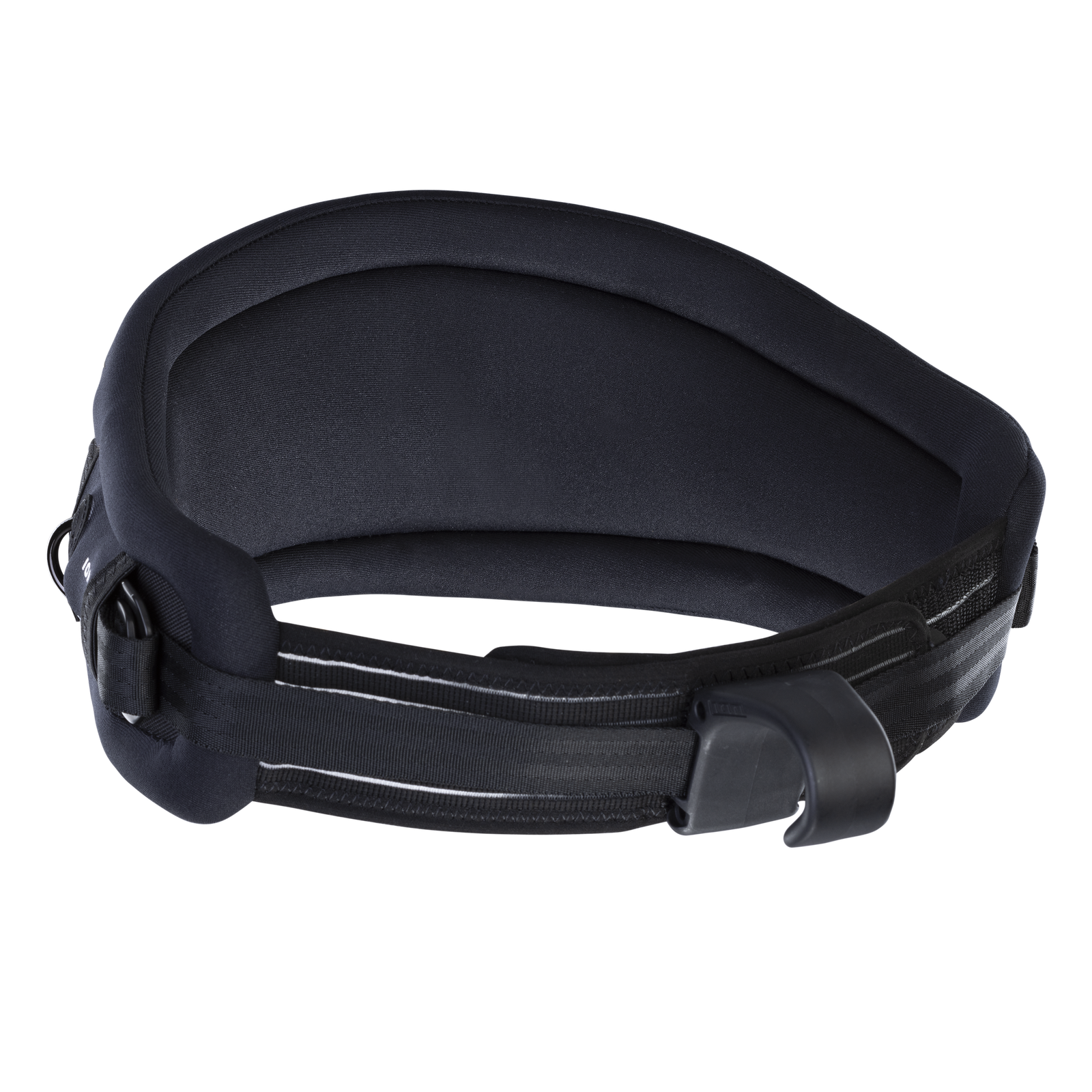 ION Arc wing waist harness in black with quick-release buckle and side leash attachment point