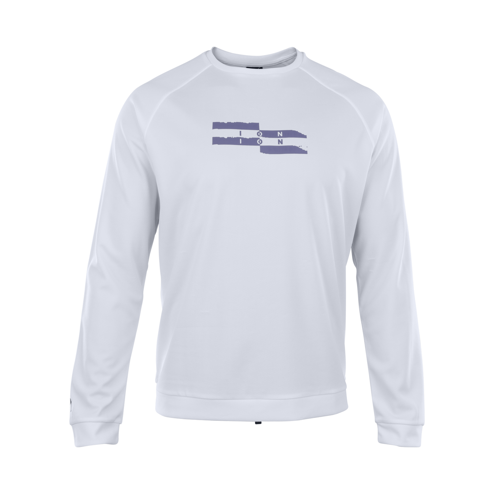 ION Wetshirt haut manches longues homme pour sports nautiques en blanc avec imprimé bleu ardoise