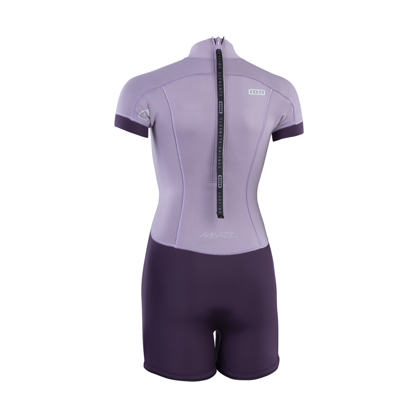 ION Amaze 2,5mm Backzip Shorty Neoprenanzug in lavendel und dunkelviolett