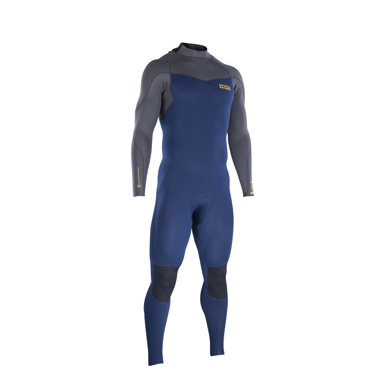 Combinaison de surf ION Element 3/2mm zip dos en bleu marine et gris