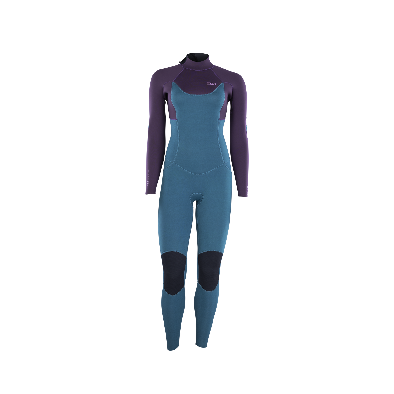 ION Element 5/4 mm Backzip Neoprenanzug in stahlblau und dunkelviolett
