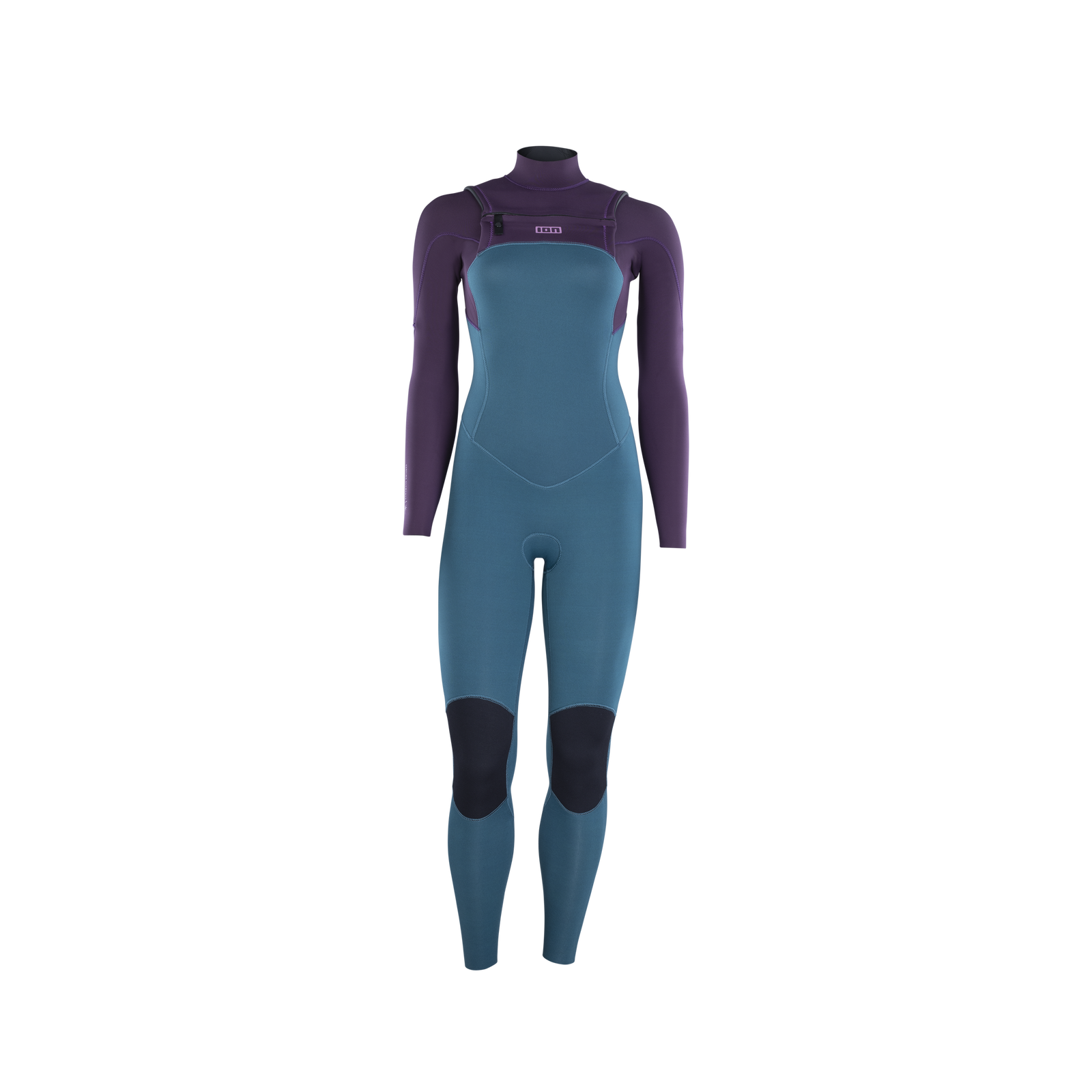 ION Element 3/2mm front-zip fullsuit women in steel teal and plum