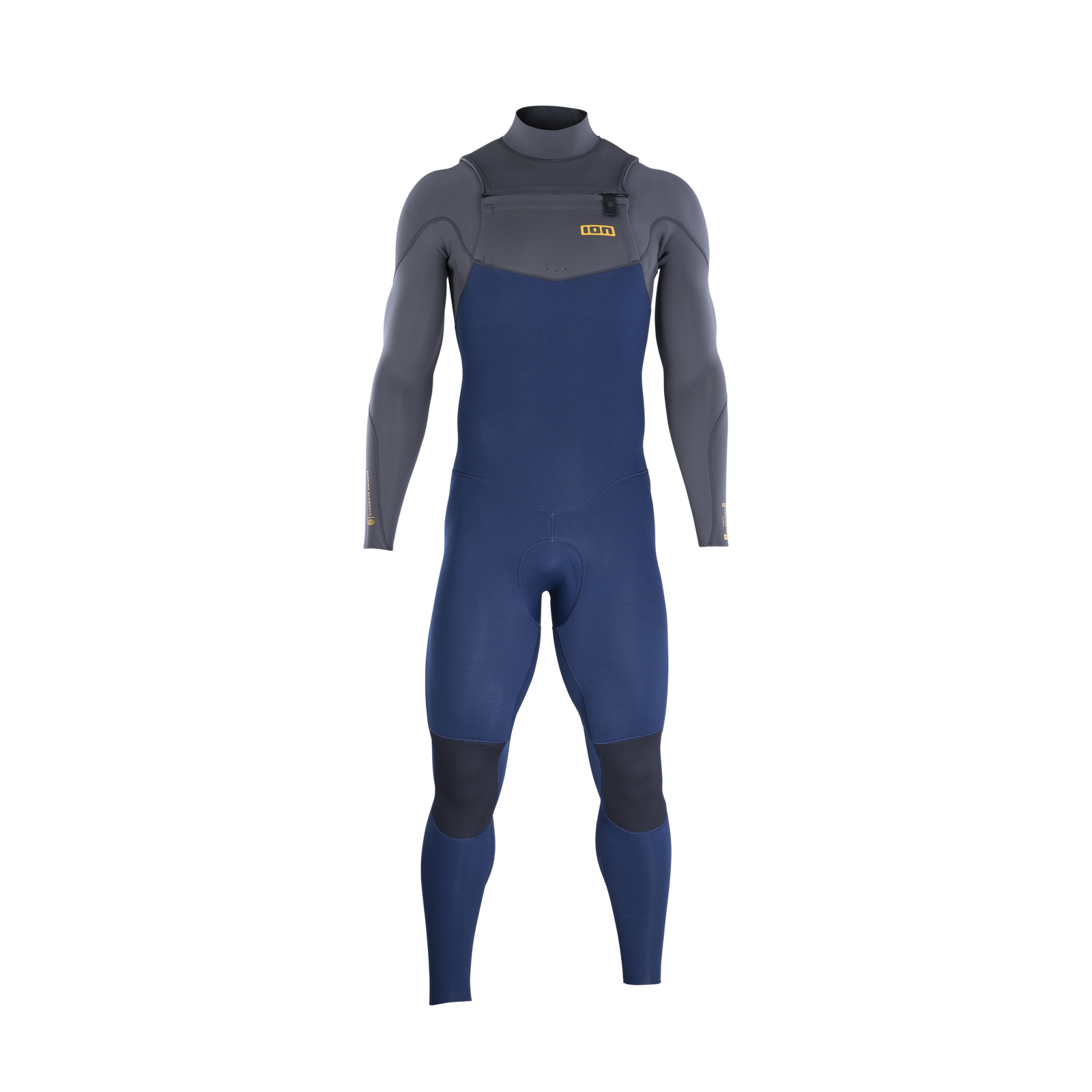 ION Element combinaison néoprène fullsuit 3/2mm zip frontal en bleu marine et gris foncé