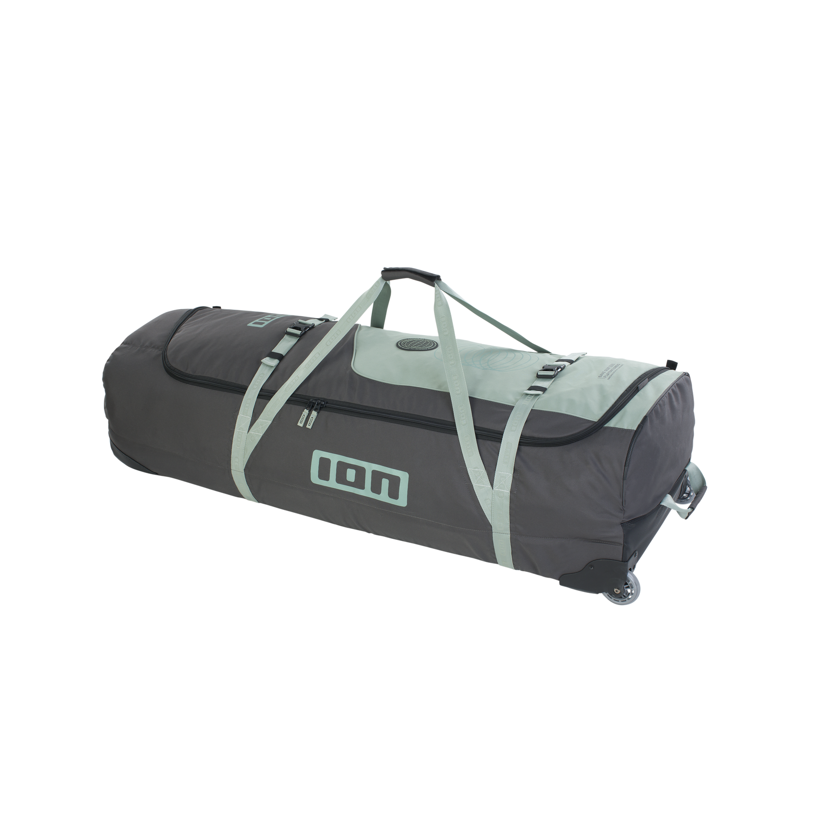 ION Gearbag Core Golf kite travel bag 145 in dark charcoal grey with sage green straps