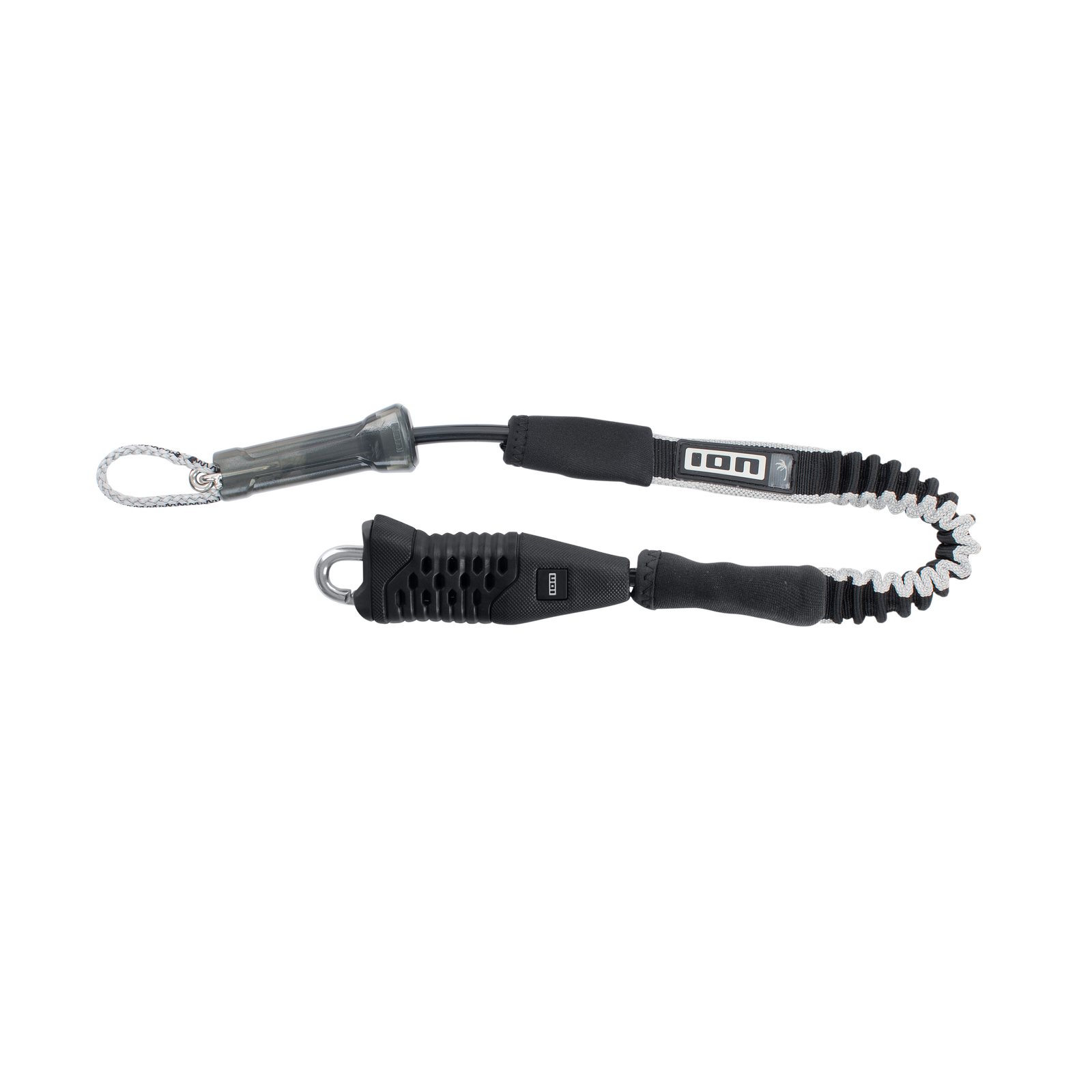 ION Amp kite safety leash 55cm in black and grey with quick-release mechanism