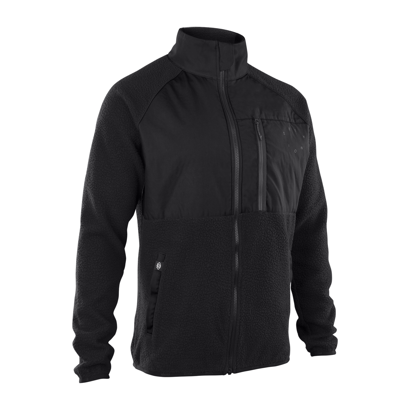 Giacca da ciclismo ION Bike Seek Amp HD Cotton Fleece da uomo in nero