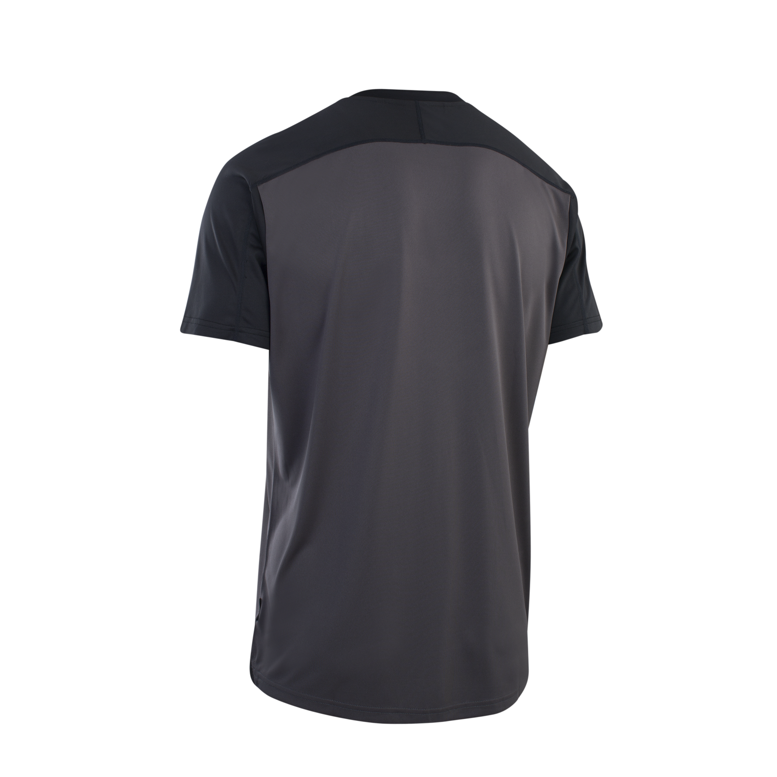 ION Bike Tee Logo SS men's short-sleeve cycling jersey in dark charcoal and black for mountain biking