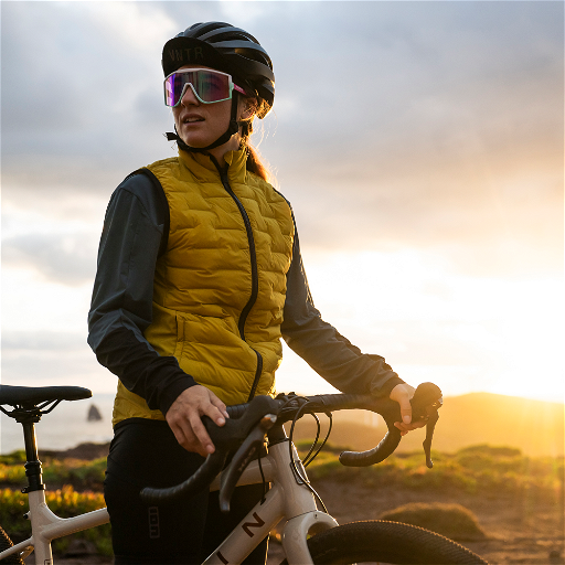 Bike Vest Thermolite Hybrid Shelter women - 312 dark-amber - 42/XL