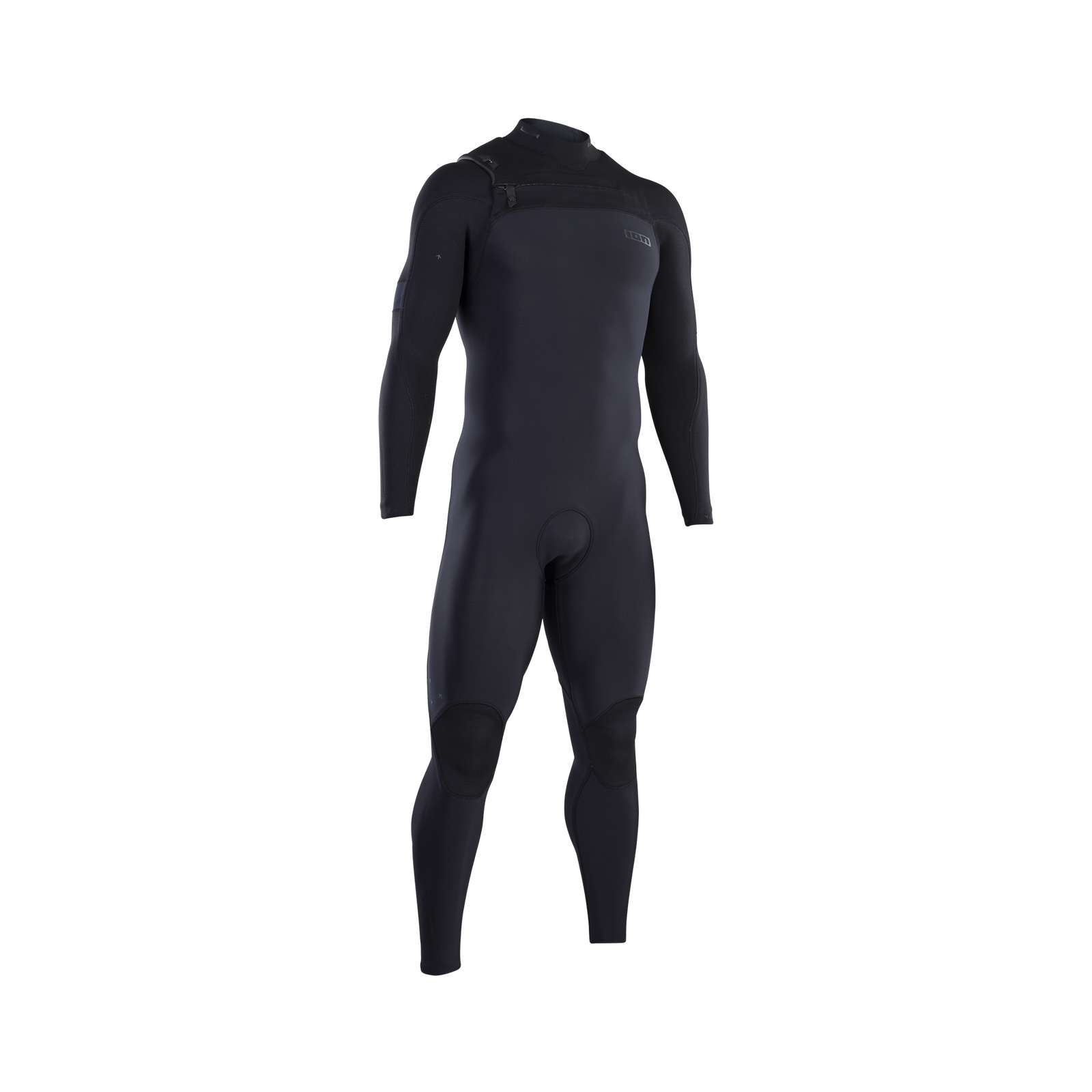 ION Seek Amp 4/3mm front-zip fullsuit wetsuit in black
