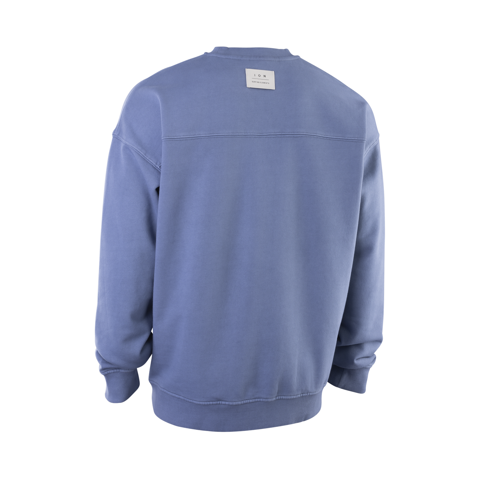 Sweat ION Mood homme en bleu ardoise, vue de dos avec finition garment-dye et col rond