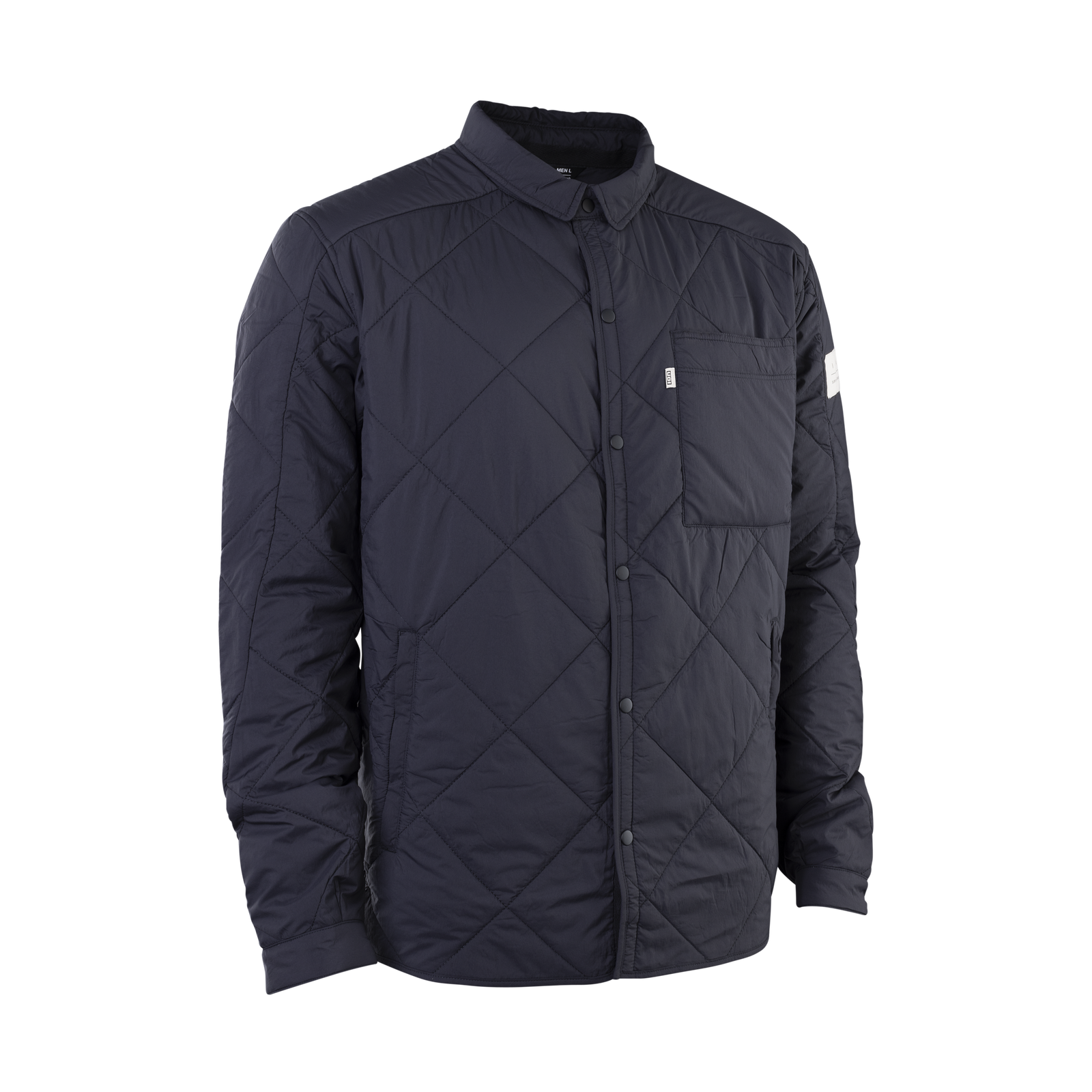 Giacca camicia isolata ION Ionic uomo in blu navy scuro con trapuntatura a rombi