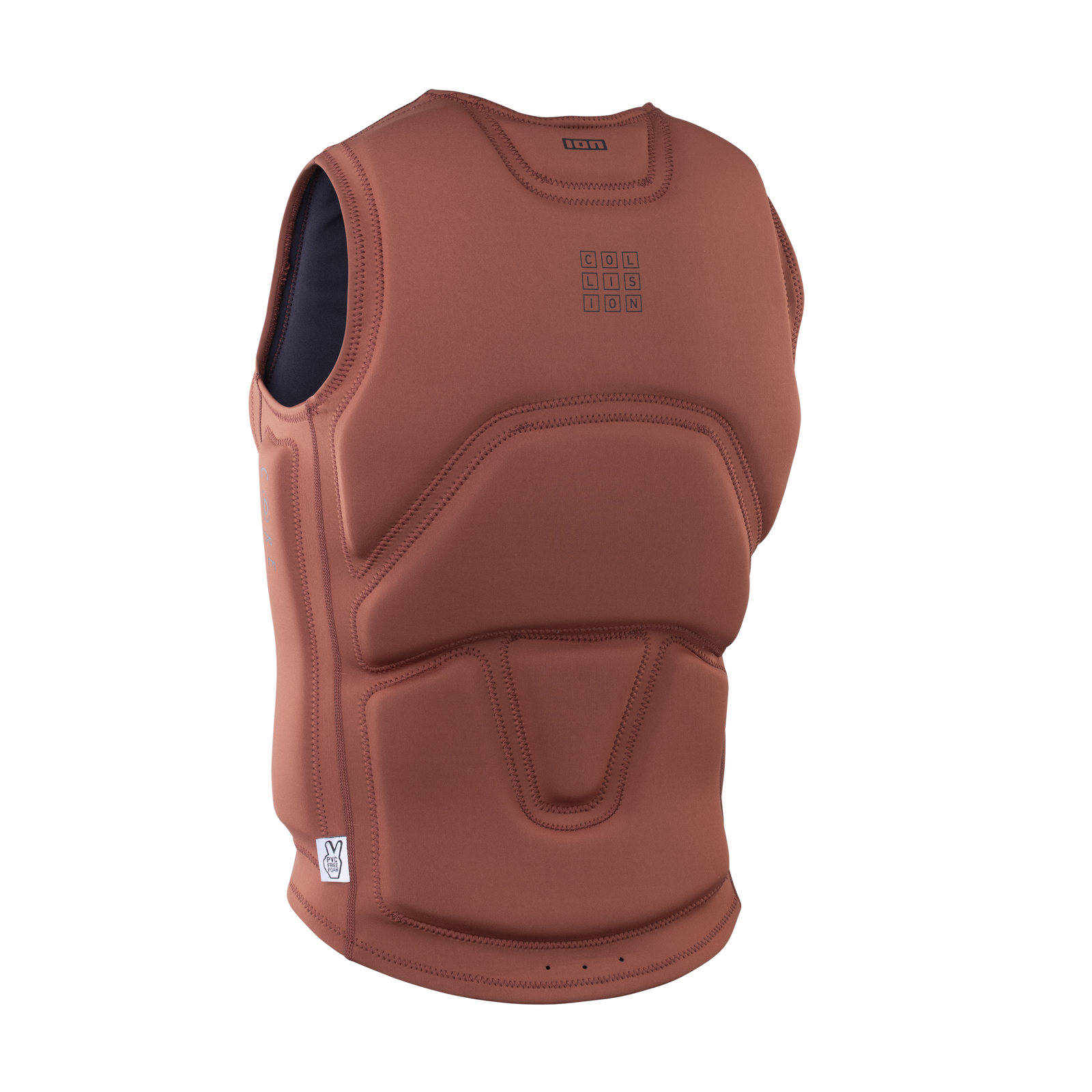Gilet protettivo ION Collision Core zip frontale uomo in terracotta