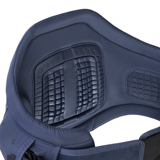 Harnais de taille ION Apex en blue nights – détail du support lombaire Ergo Pad et 3D Plus Spine
