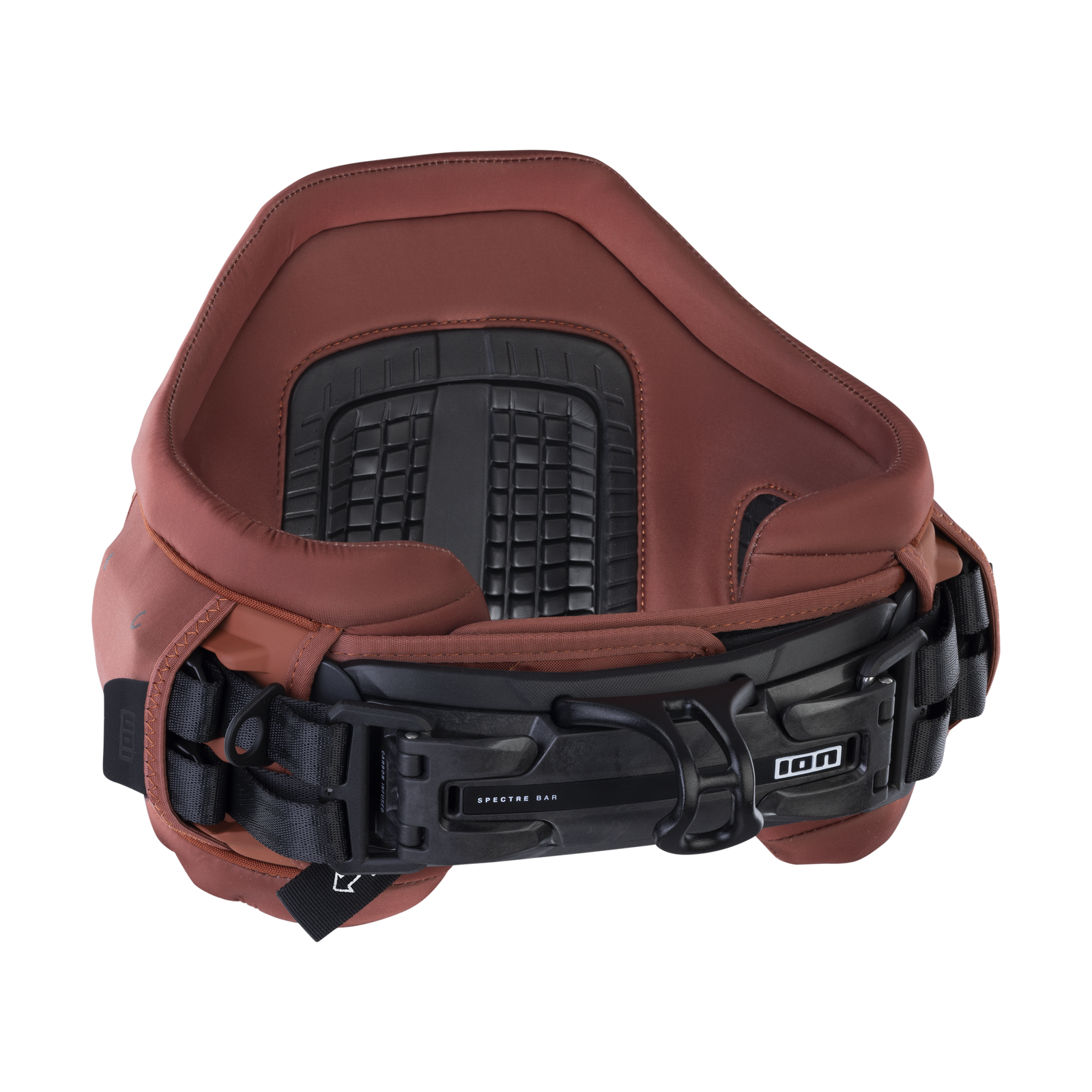 ION Apex Hüfttrapez in sunbaked maroon mit Spectre Bar 2 und Ergo Pad Rückenstütze