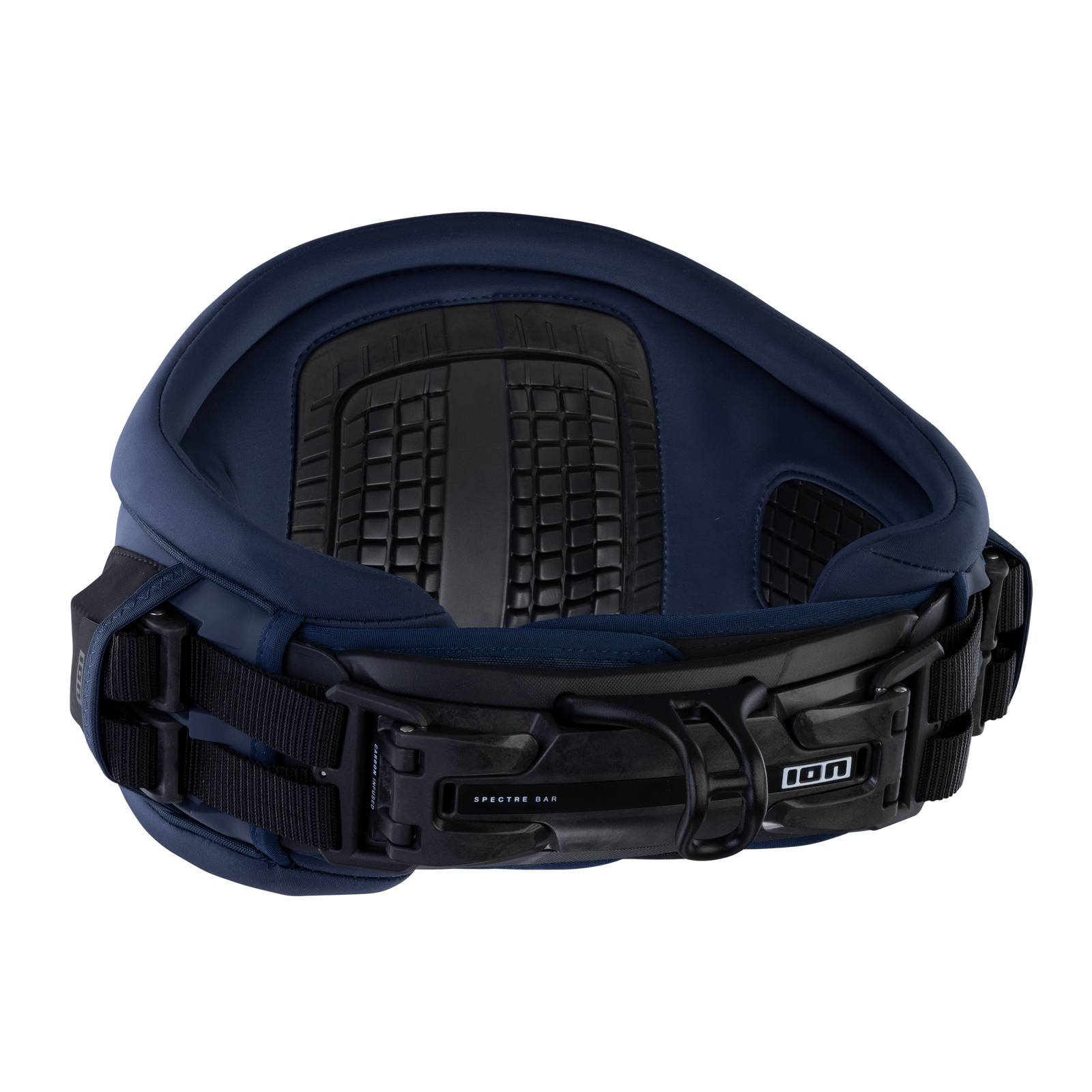 ION Icon Curv waist harness in blue nights with CURV back plate and Spectre Bar 2