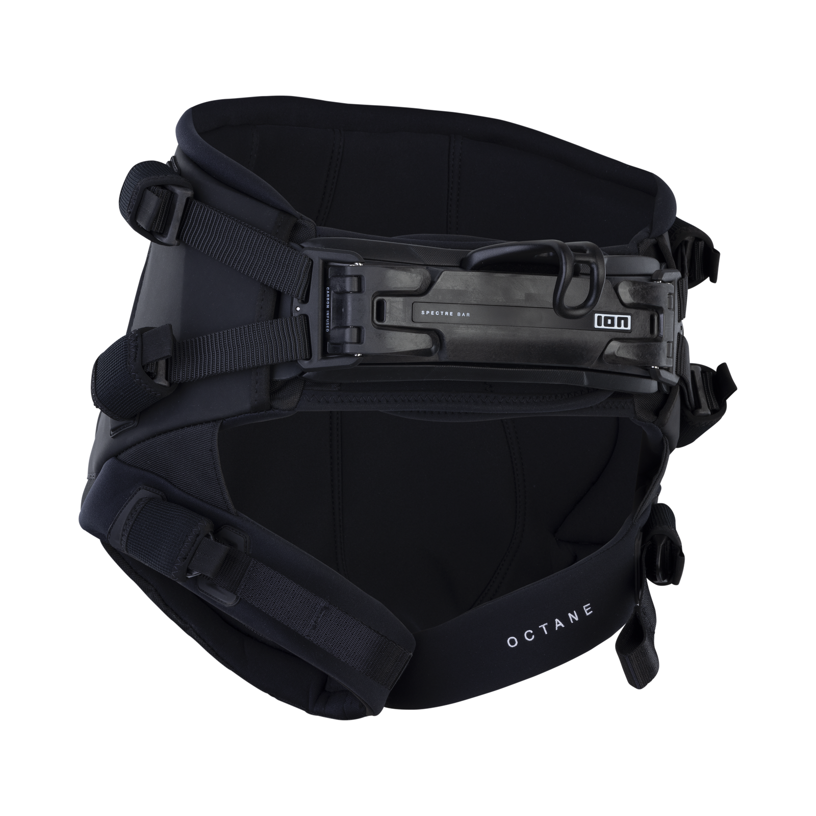 ION Octane seat harness in black with Spectre Bar 2 rear view