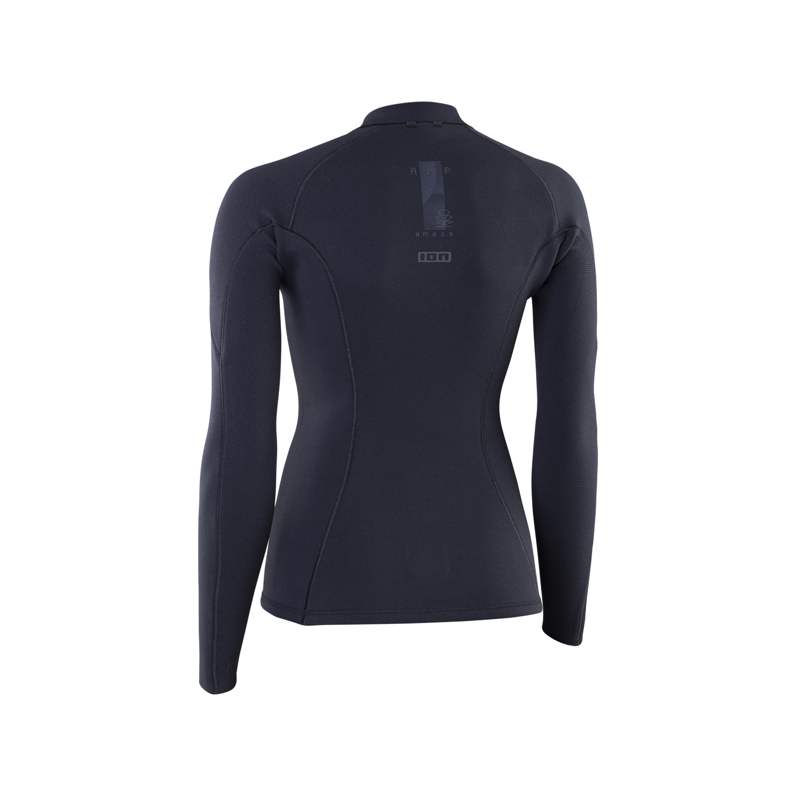 ION Amaze Amp Zip Top 1.5 top in neoprene donna in nero, vista posteriore