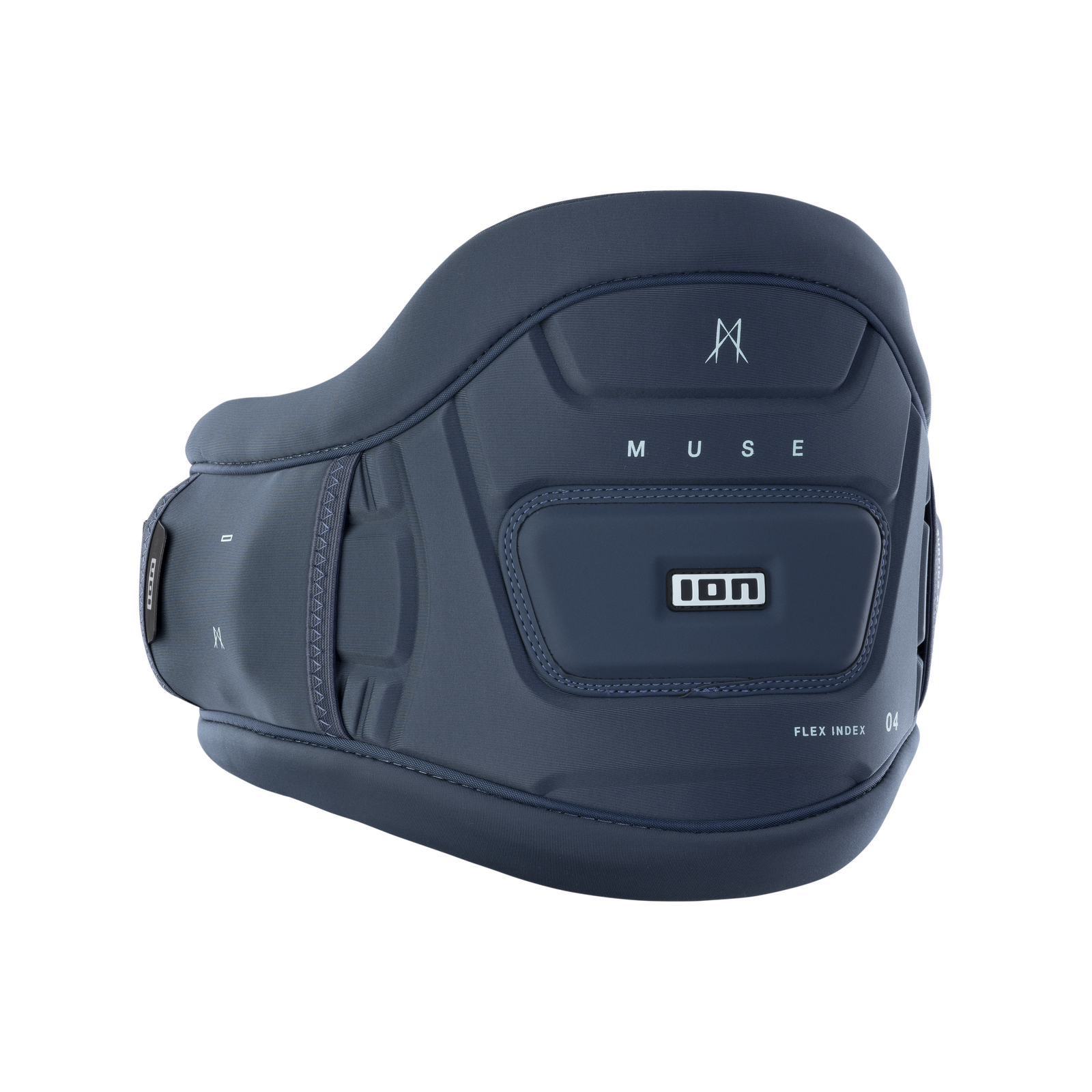 ION Muse waist harness in blue nights with HD foam padding and internal flex belt
