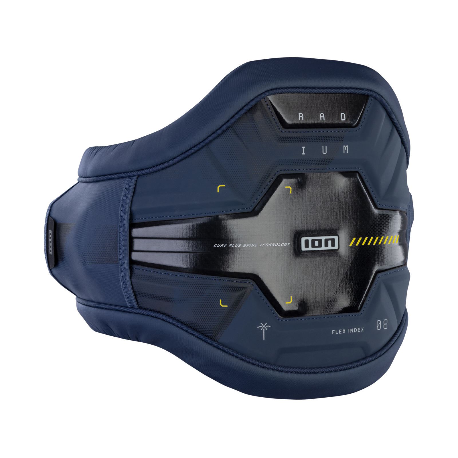 ION Radium waist harness in blue nights with Curv Plus Spine Technology back plate