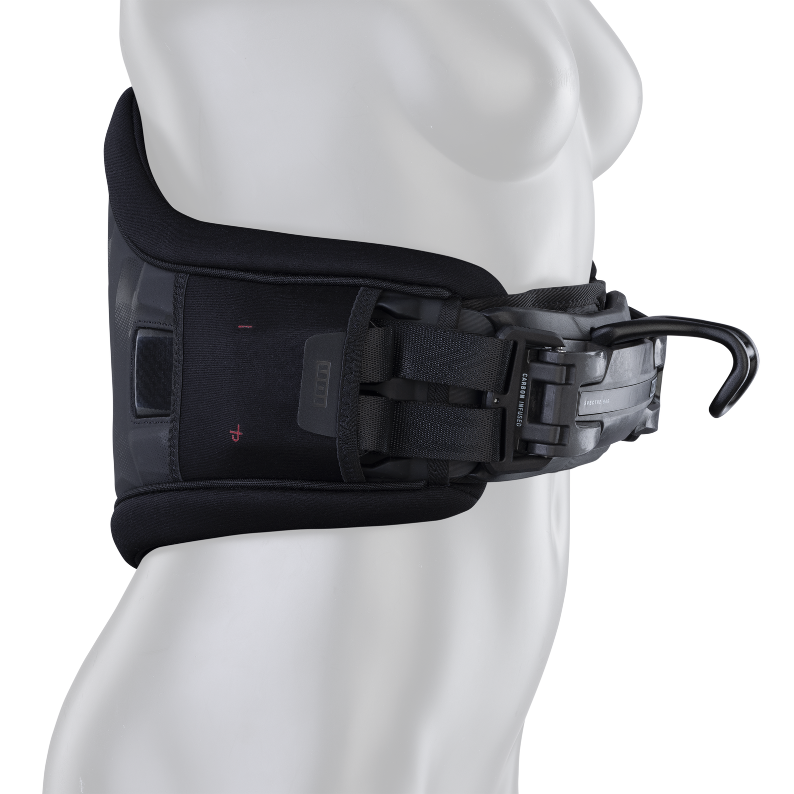 ION Jade waist harness in black with Ergo Pad lumbar support and Spectre Bar 2