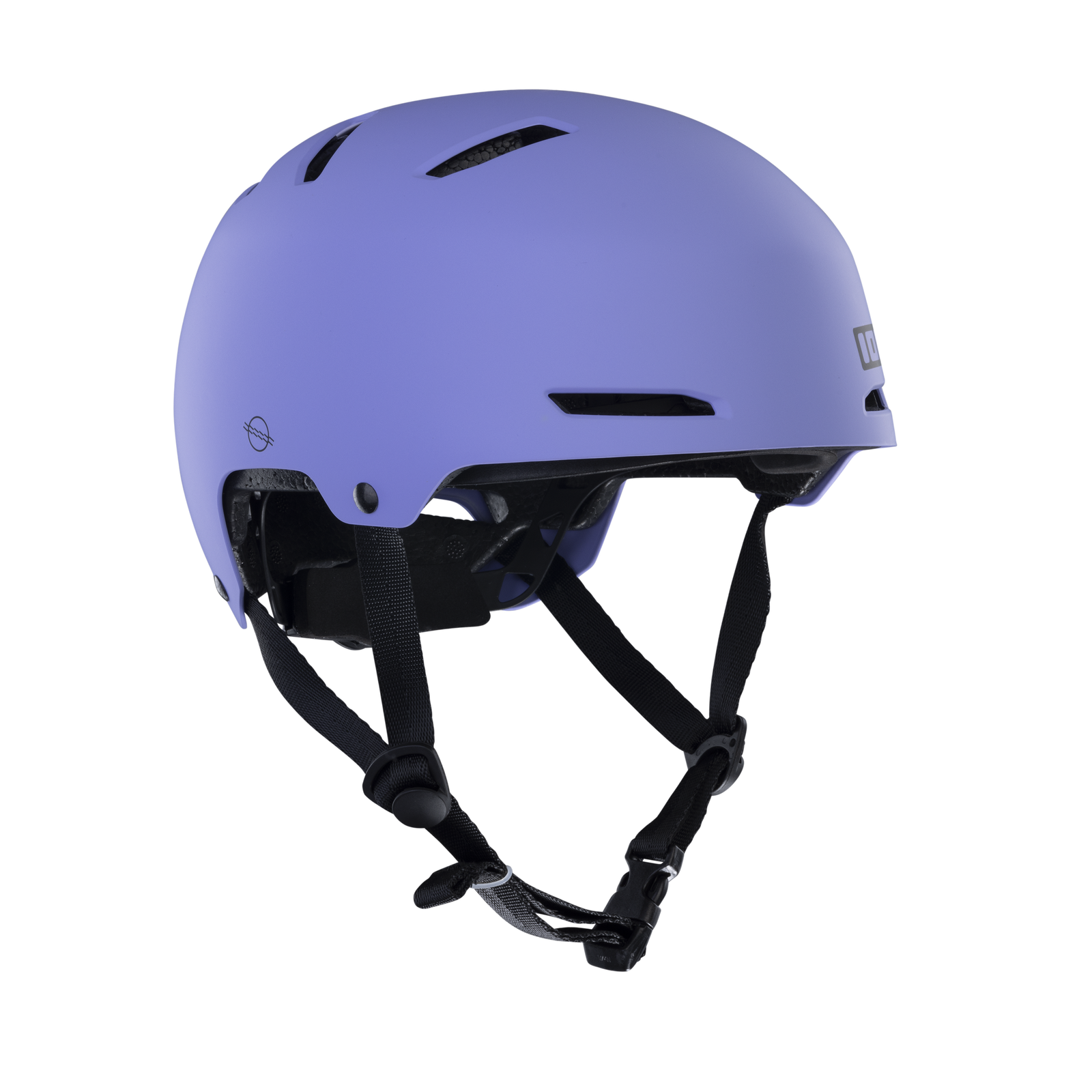 ION Slash Core Helm in blass-lavendel mit 360°-Fit-System und schwarzen Kinnriemen
