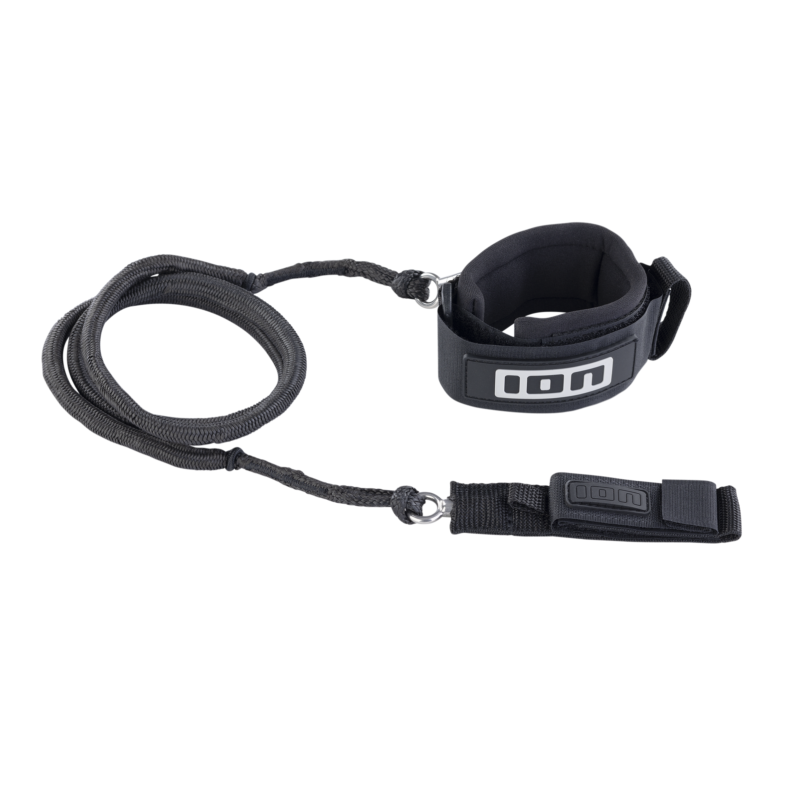 ION Core Dyneema wing leash wrist in charcoal black with neoprene cuff