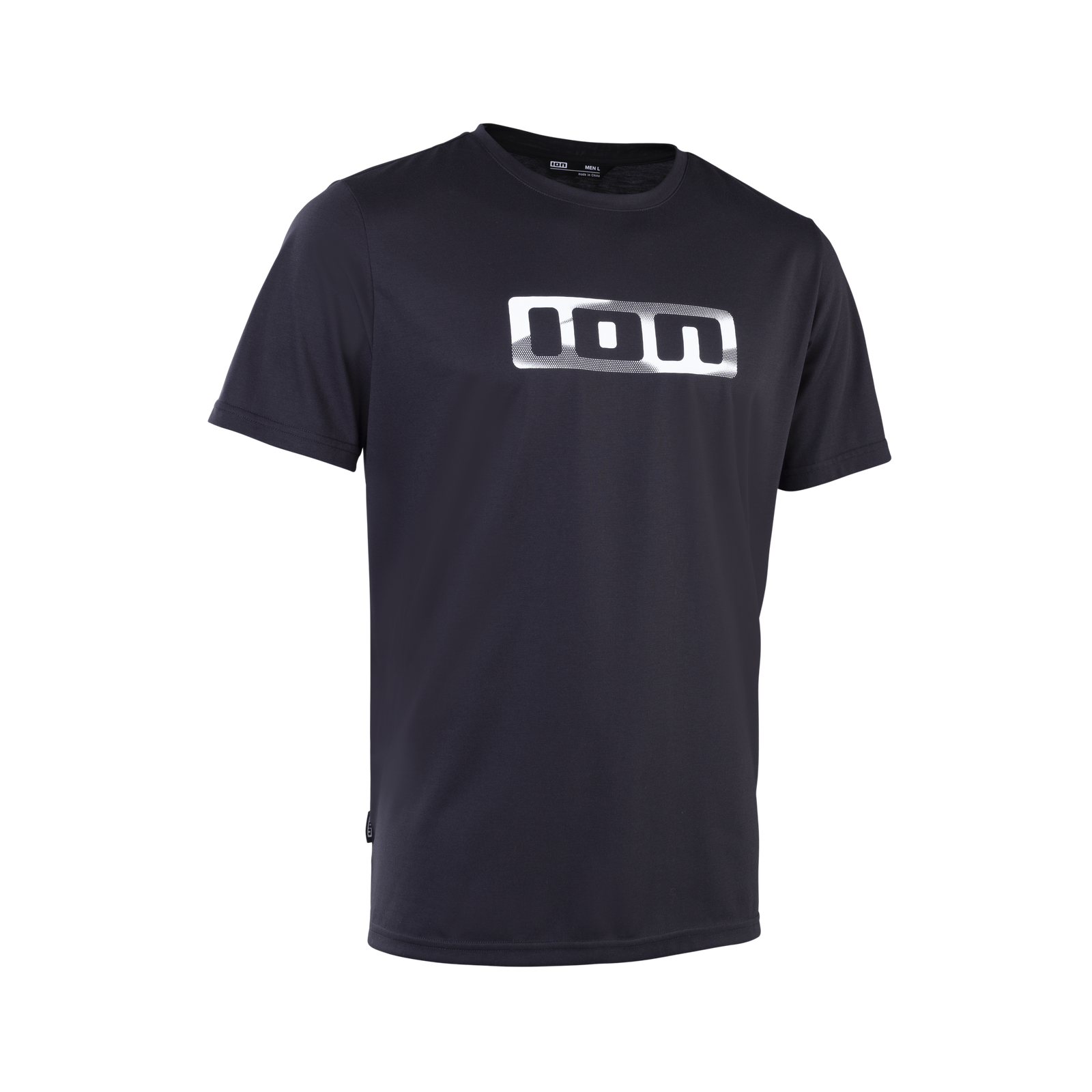Maglia ciclismo ION Bike Ionic a maniche corte da uomo in nero con logo argento