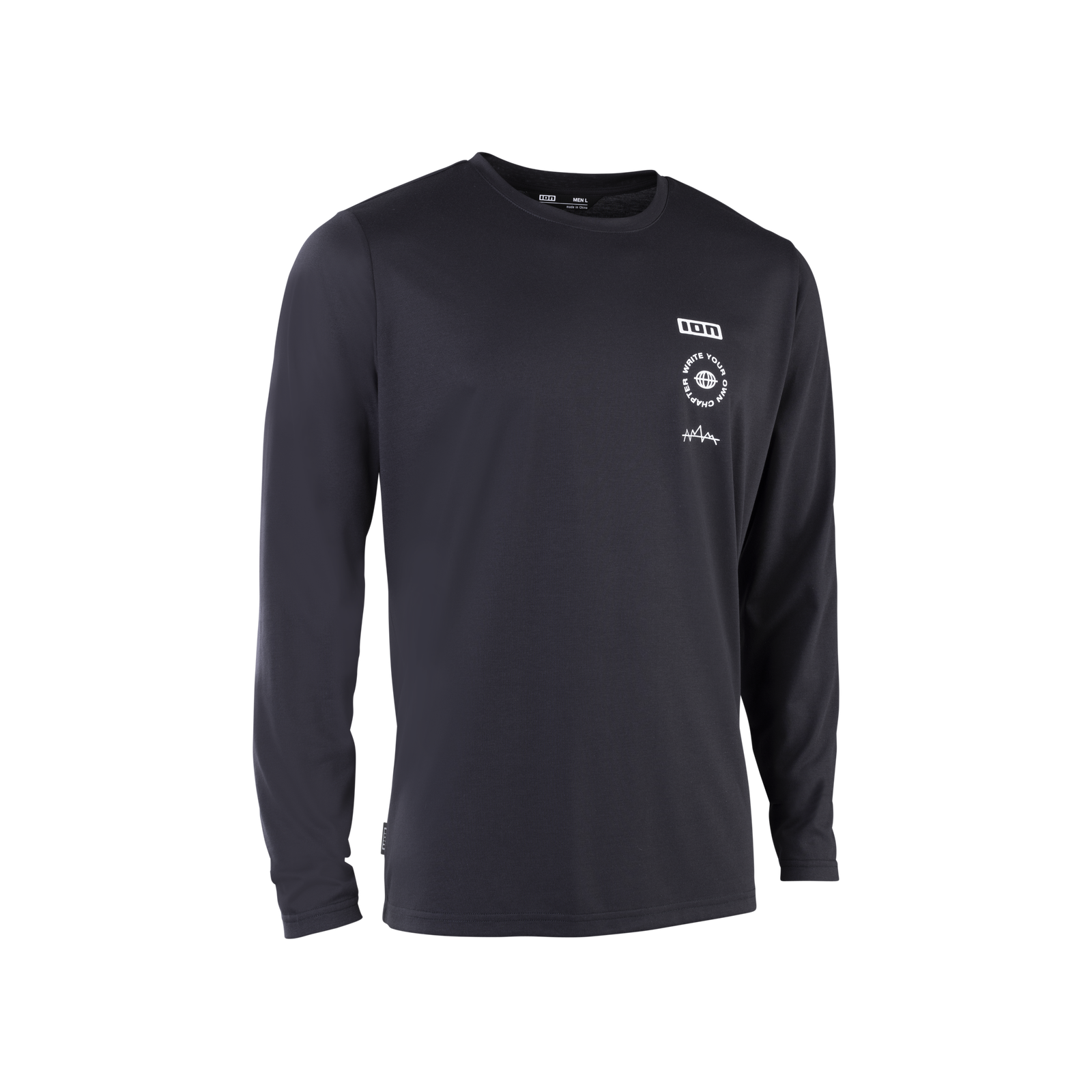ION S_Ionic long-sleeve cycling jersey in black for mountain biking