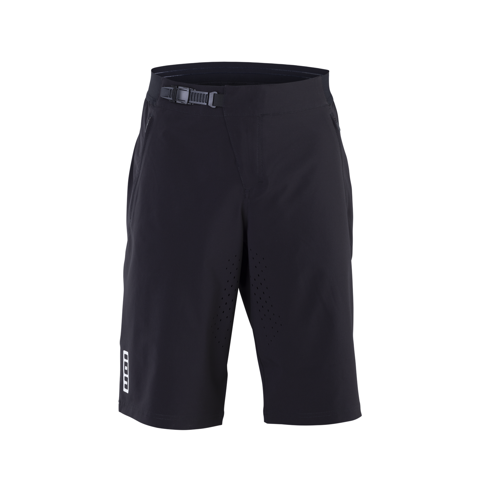 ION Bike Ionic LT men's cycling shorts in black with laser-cut venting for mountain biking