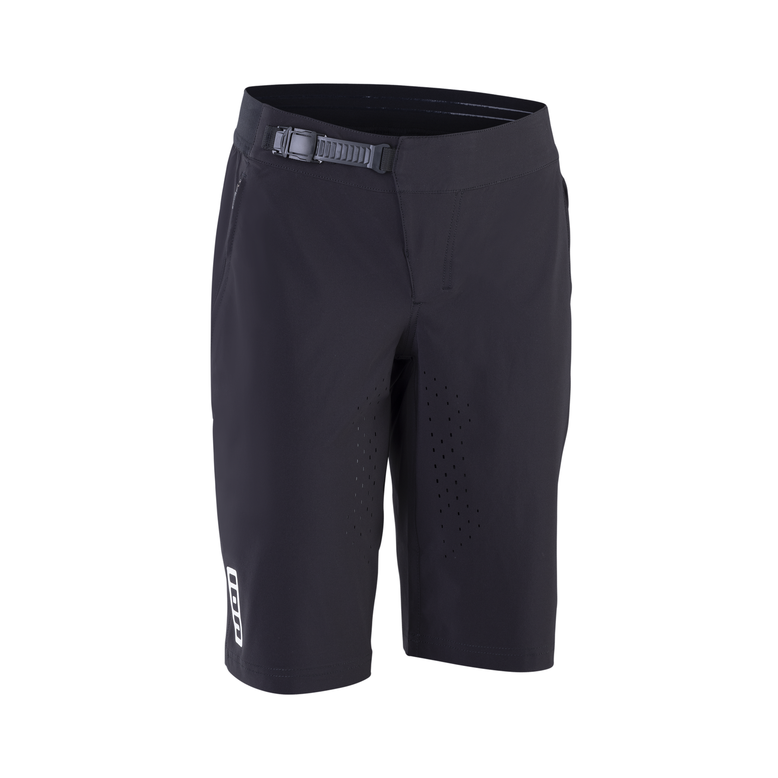 Short de vélo ION Ionic LT femme en noir avec aération laser pour le VTT