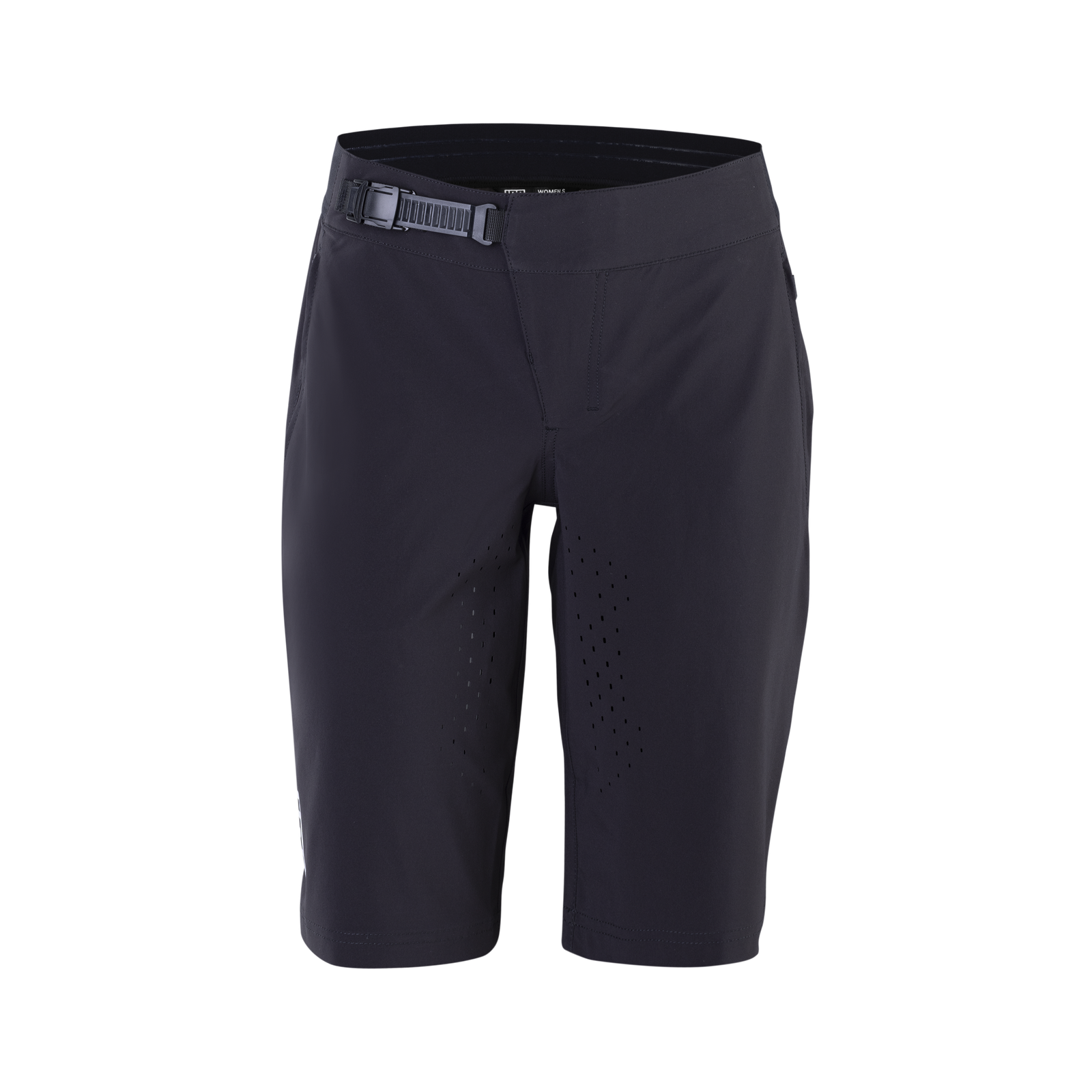 Short de vélo ION Ionic LT femme en noir avec fermeture à cliquet pour VTT