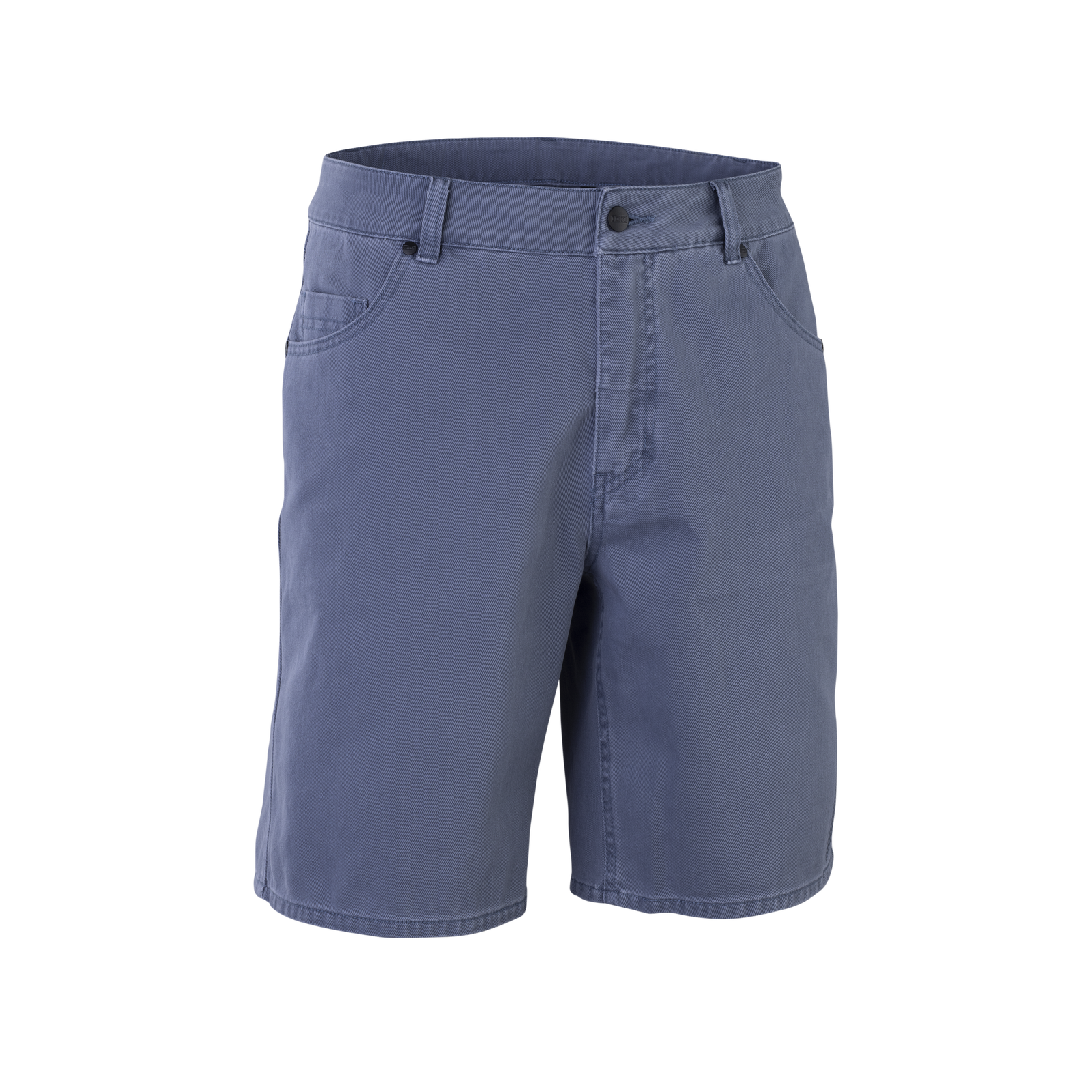 ION Denim Shorts men in slate blue organic cotton with relaxed fit and 5-pocket construction