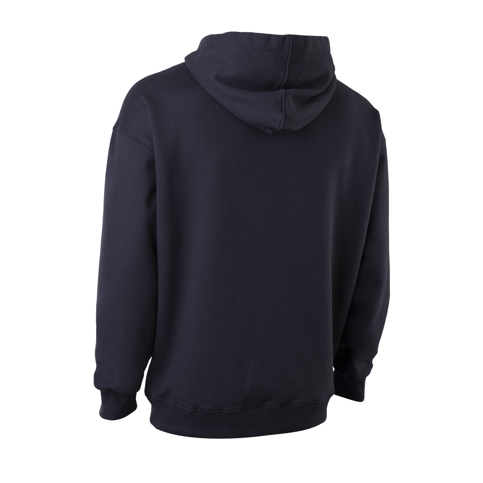 Sweat à capuche ION Ionic homme en bleu marine foncé, vue de dos, coupe décontractée drop shoulder