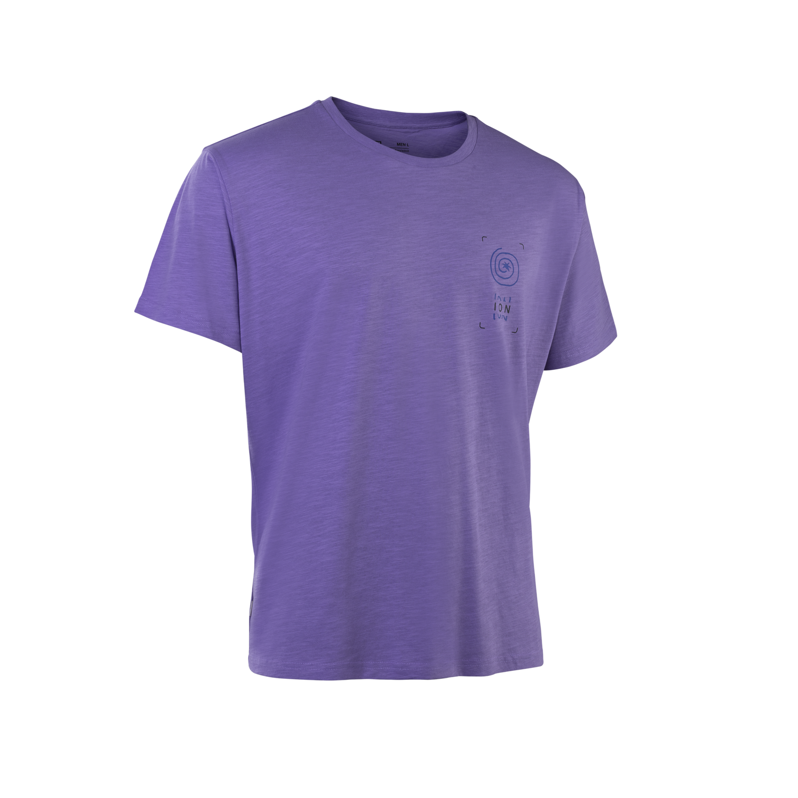 ION Addicted SS men's t-shirt in purple with rubber chest print