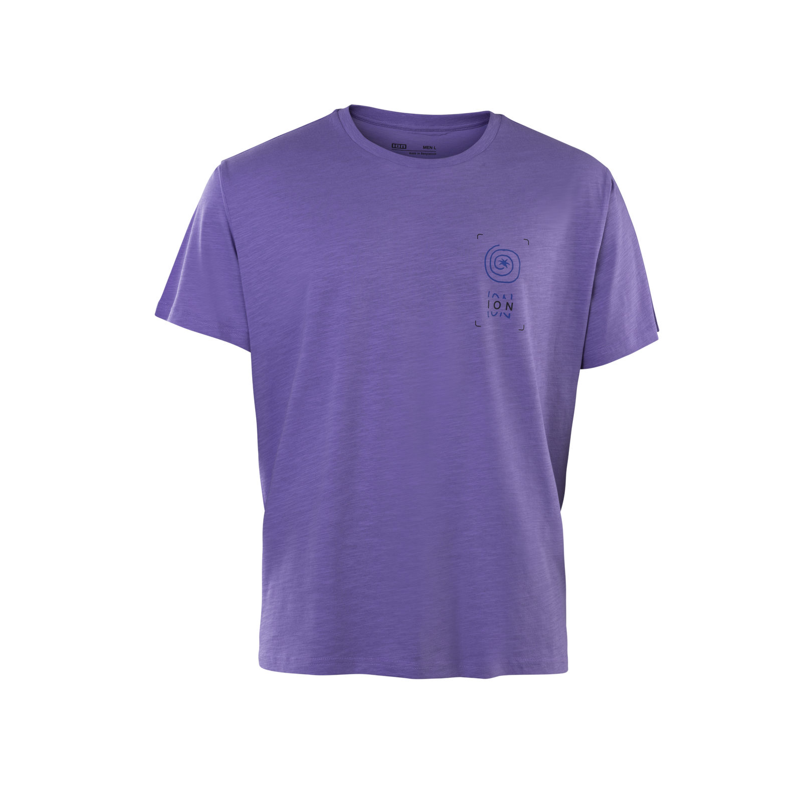 ION Addicted short sleeve men's t-shirt in lavender purple with rubber chest print