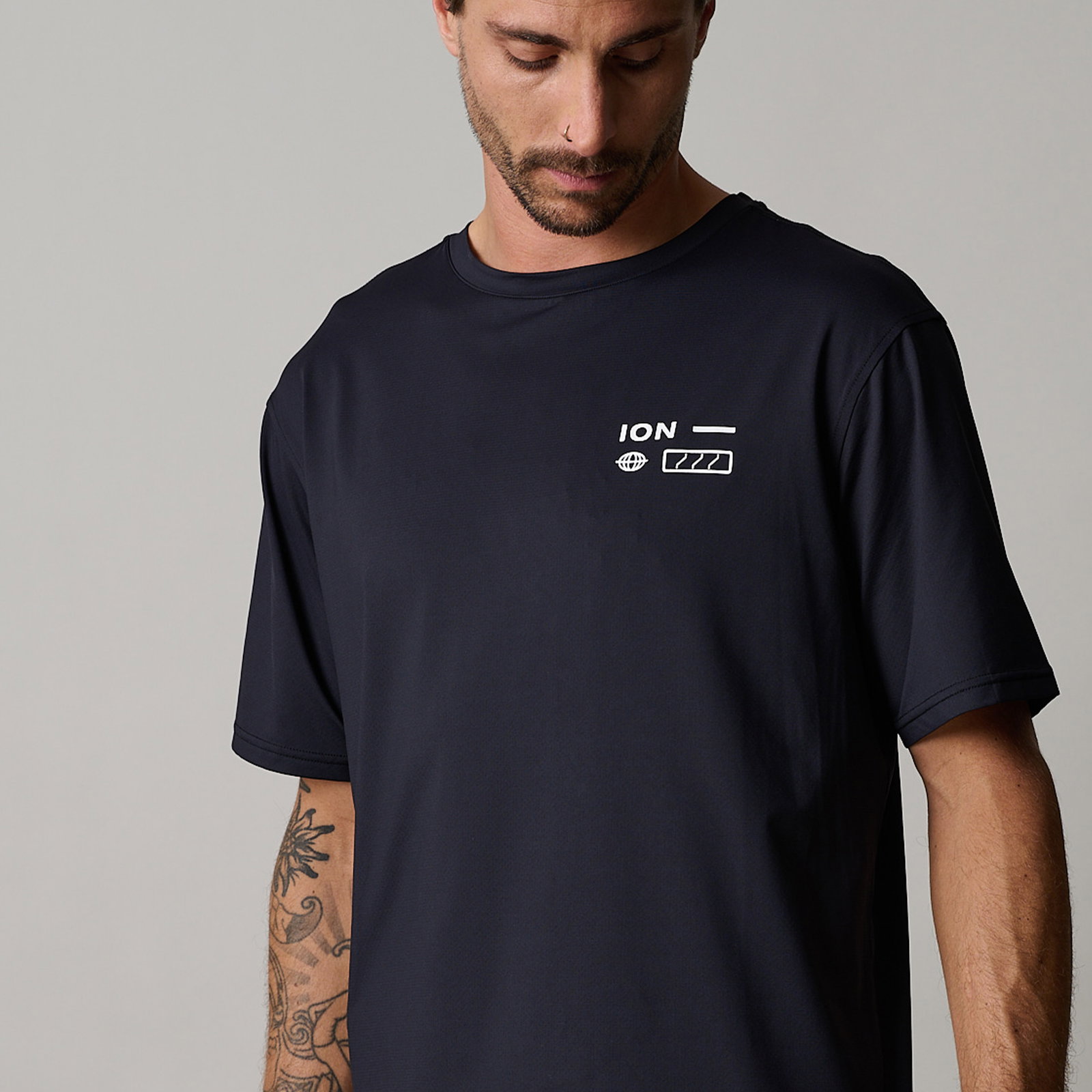 ION Bike Ionic Graphic short-sleeve cycling jersey for men in dark navy