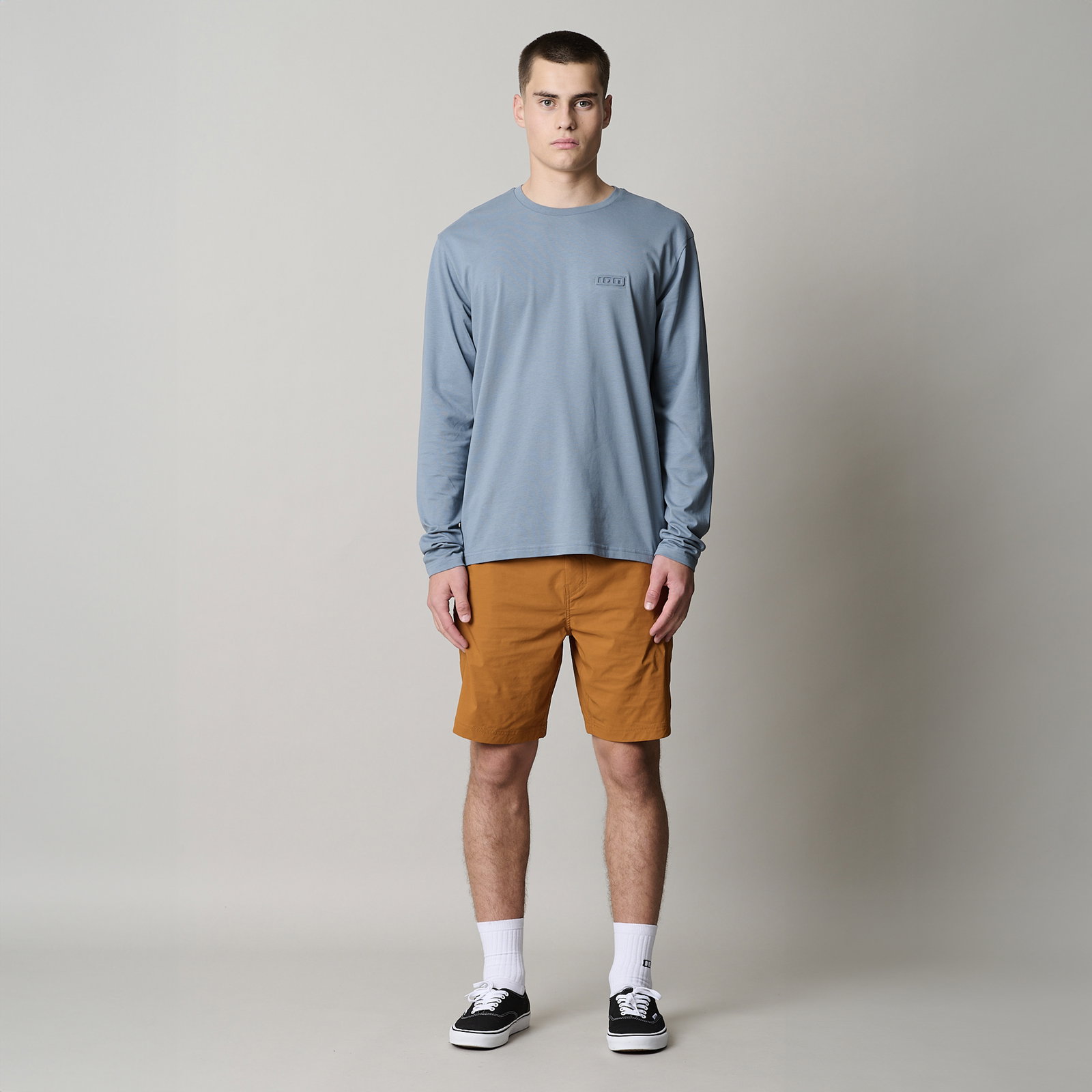 ION S-Ionic LS Langarmshirt Herren in schieferblau mit Rundhalsausschnitt