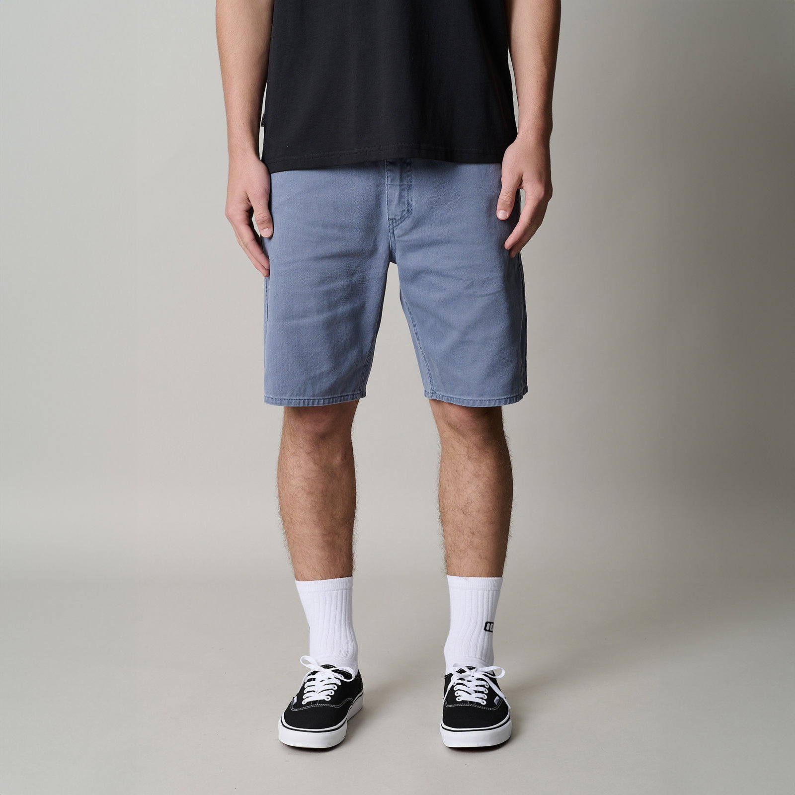 ION Denim Shorts men in slate blue relaxed fit on model