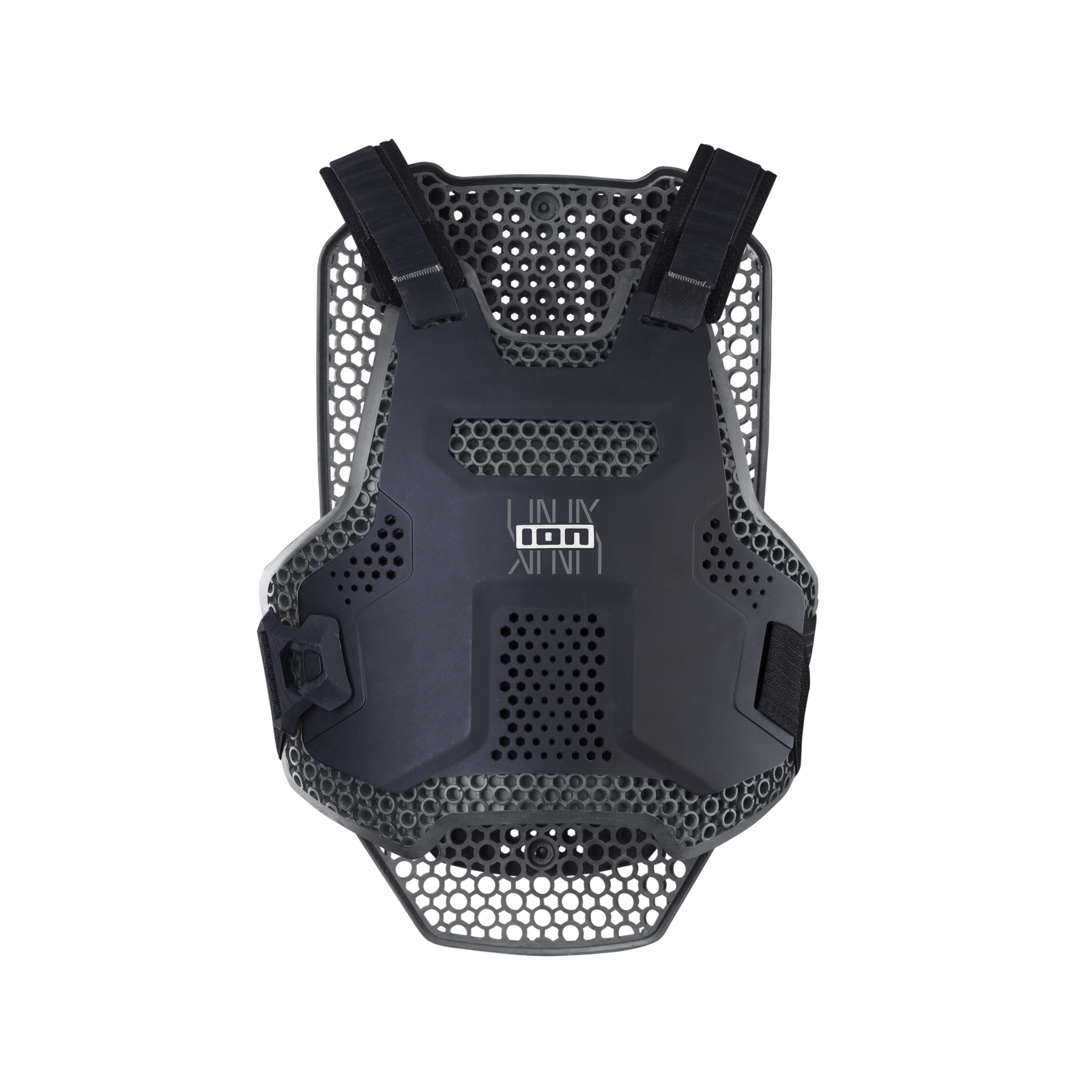 ION Bike ARCON HD Pro chest protector in black with RE ZRO impact panels and ventilation lattice