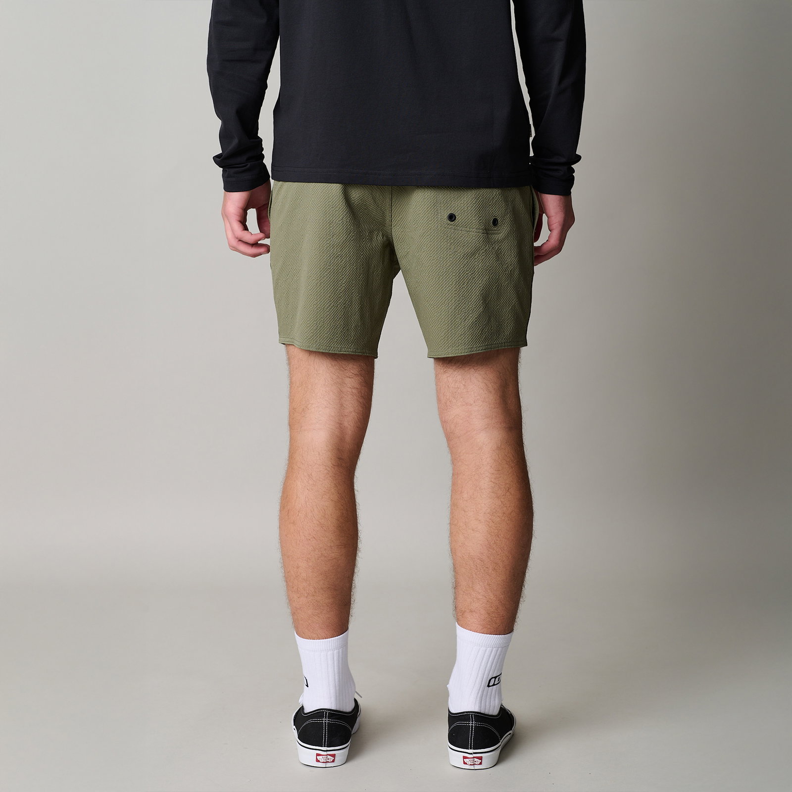 ION Water Slade 17" Boardshorts Herren in olivgrün – Rückansicht