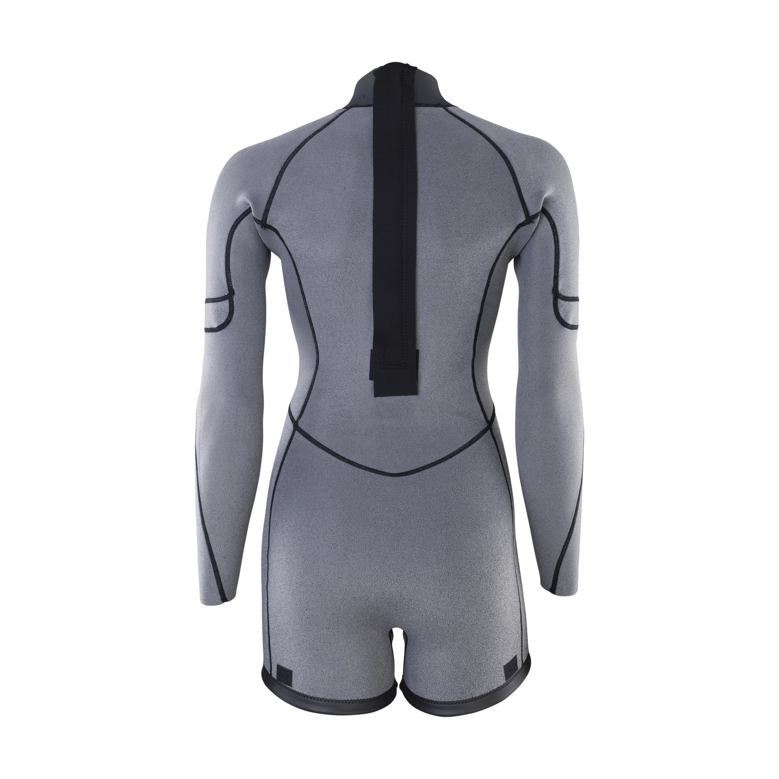 ION Amaze Shorty 2.0 LS Langarm-Shorty Neoprenanzug mit Backzip in heather grey – Rückansicht