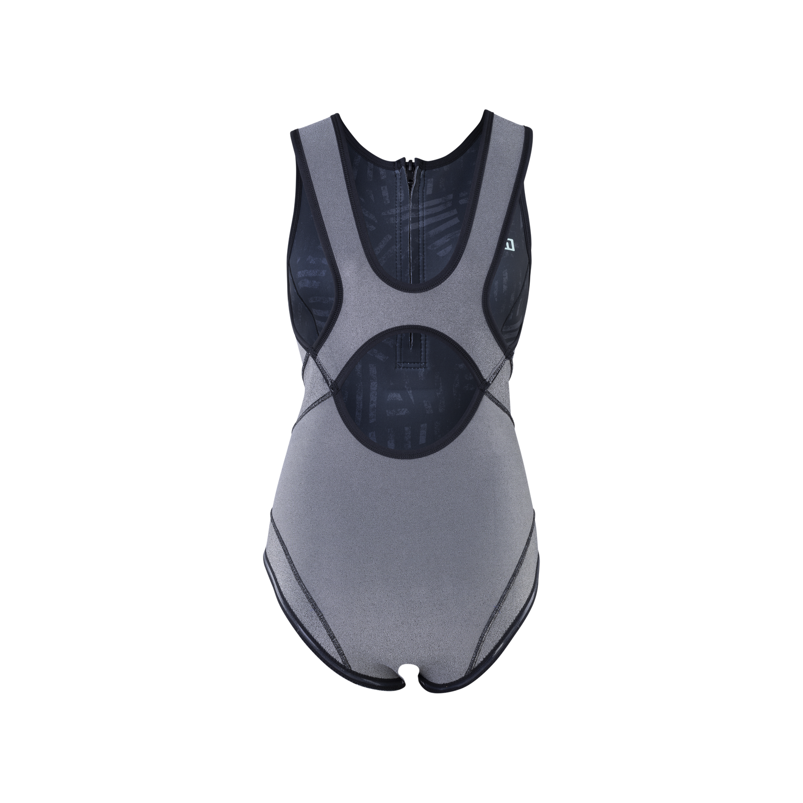 ION Amaze V-Back 1.5mm neoprene swimsuit women in charcoal and black back view