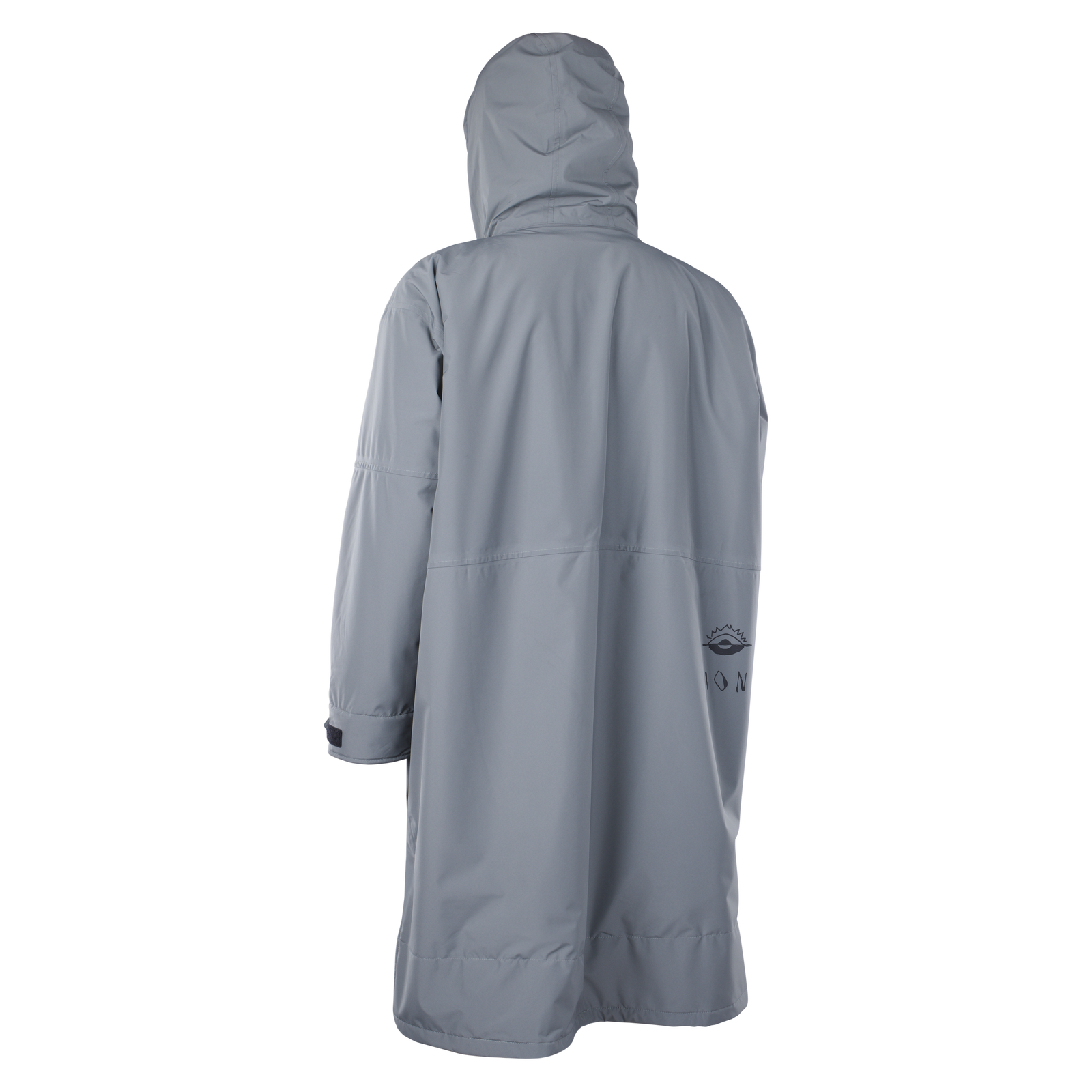 ION Water Jacket Storm Coat Unisex in stahlgrau – Rückenansicht