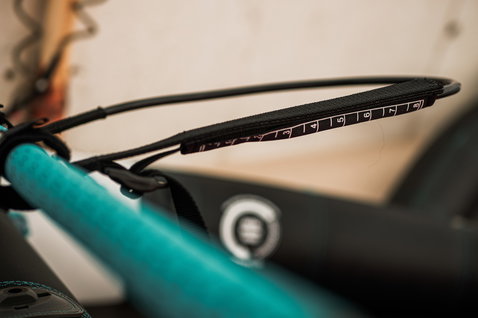 ION Wing Harness Line Vario linea di imbracatura regolabile con cinghia numerata su boma teal