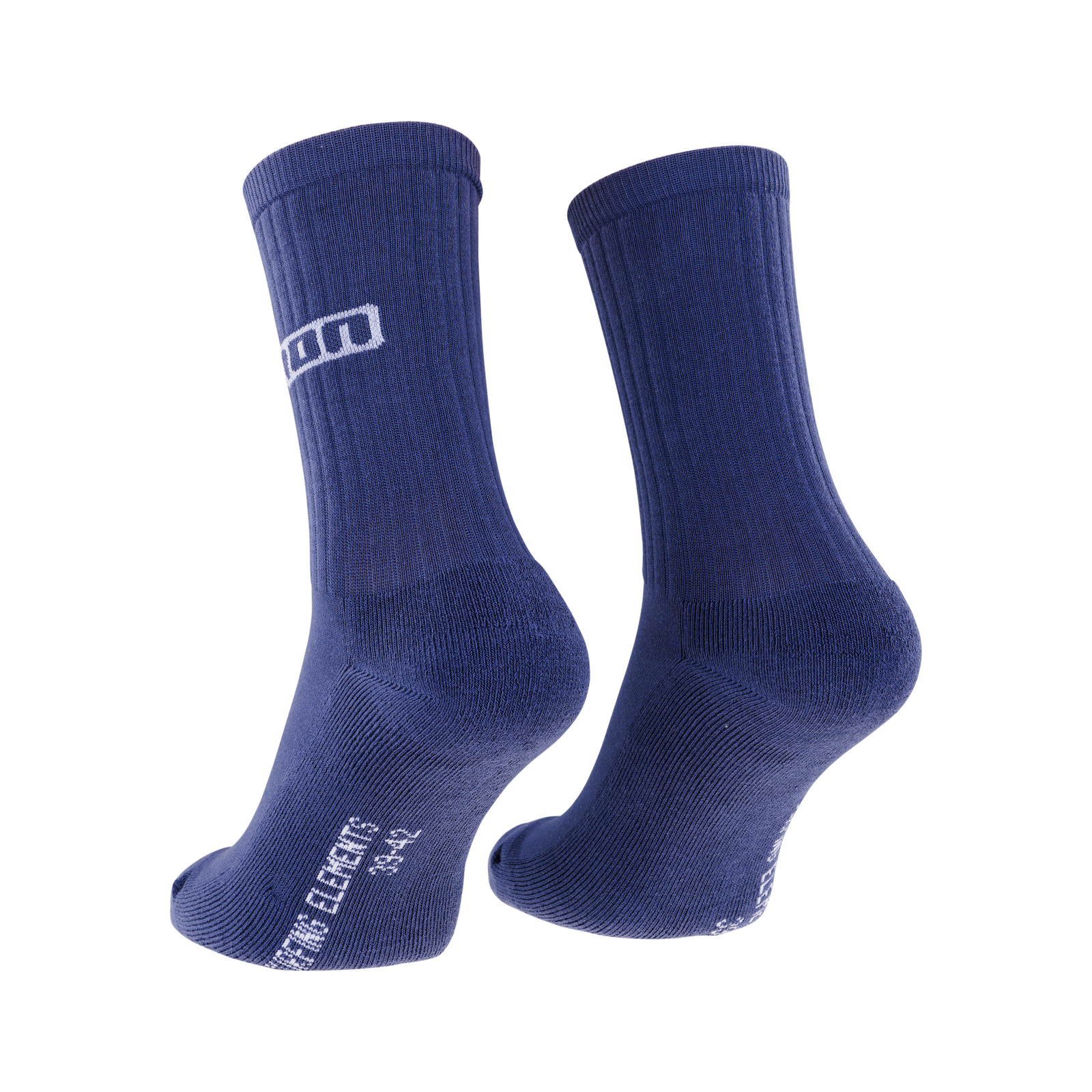 ION Ionic Long Socken Unisex in marineblau, Paar Rückansicht auf weißem Hintergrund