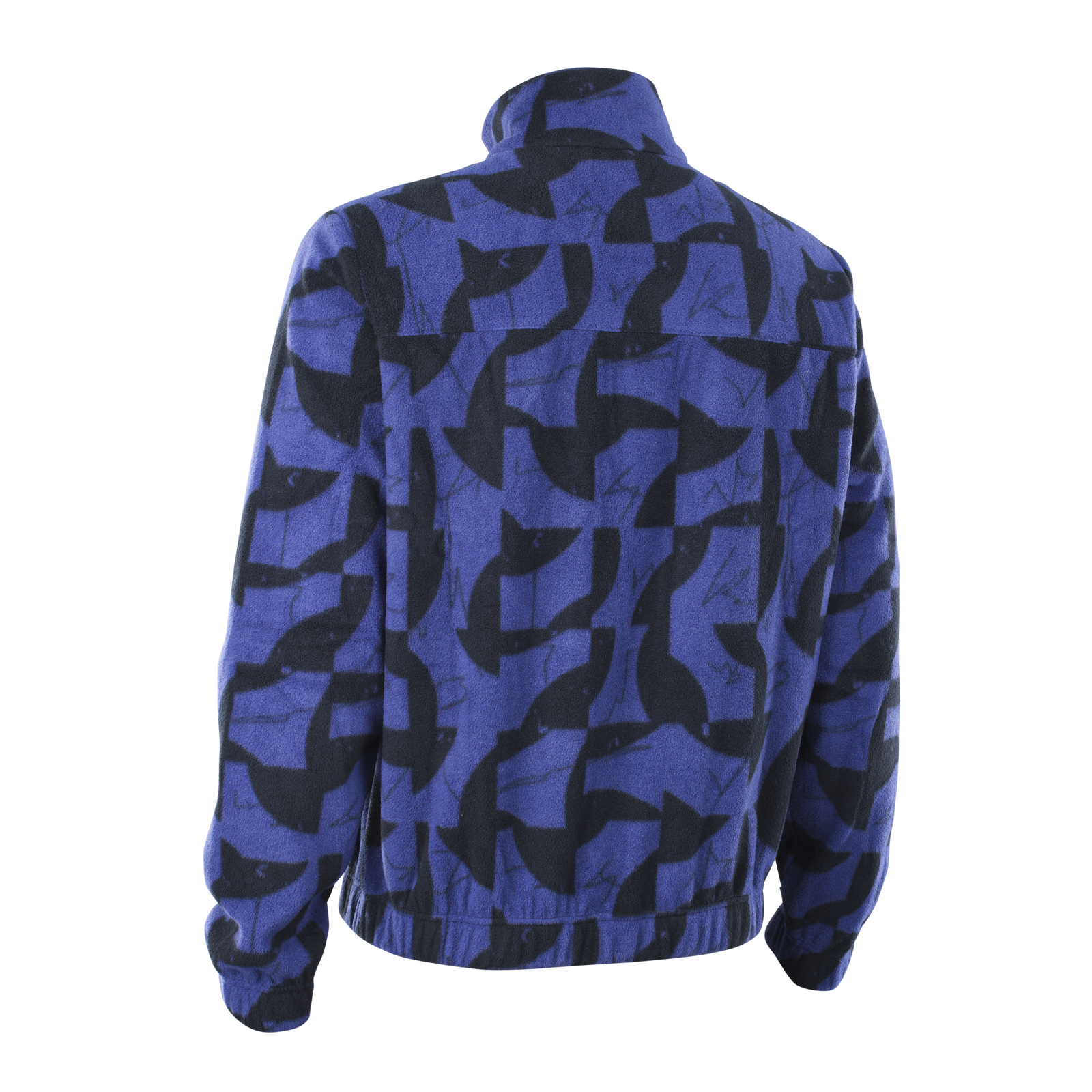 ION Water Jacket HD Fleece unisex in indigo blue with abstract all-over print – back view