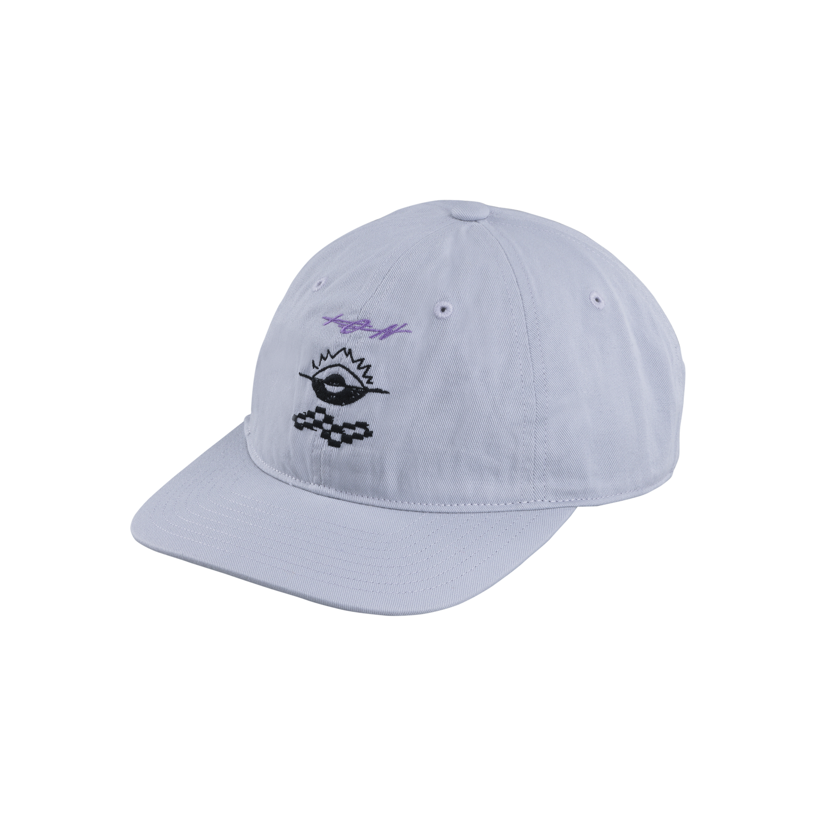 ION Team cap in frosted grey with embroidered front panel graphic