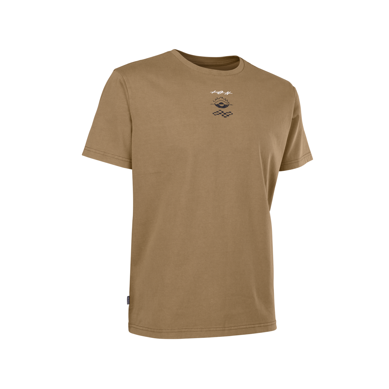 ION Mood short-sleeve men's t-shirt in caramel with ION graphic print on chest