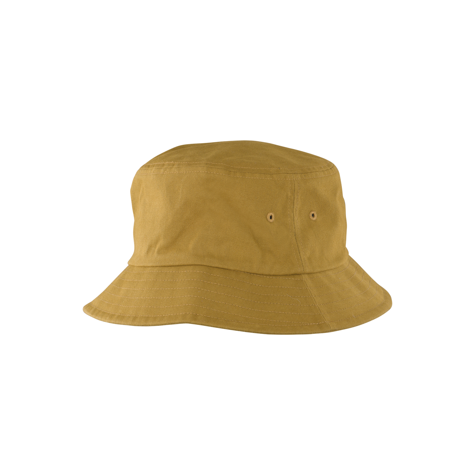 ION Water Bucket Hat onesize in gold, three-quarter view on white background