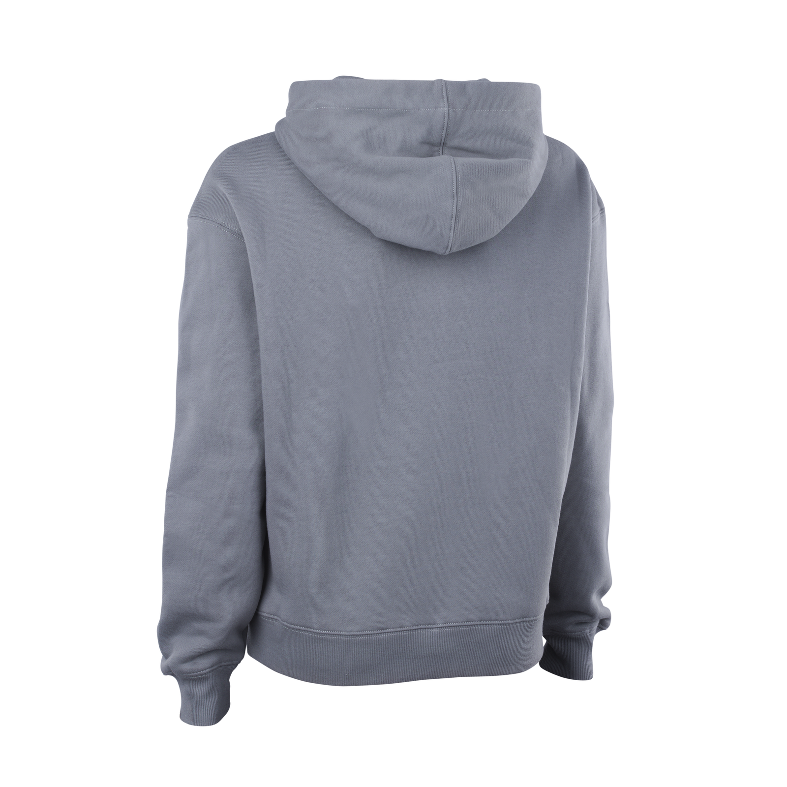 ION Ionic hoody women in slate grey – back view with hood and drop-shoulder cut
